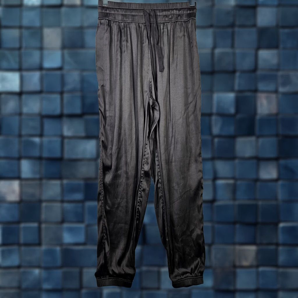 Carbon Carbon 38 Womens Jogger Pants Black Satin Light-weight Pull-on Size S Size 28" / US 6 / IT 42 - 1 Thumbnail