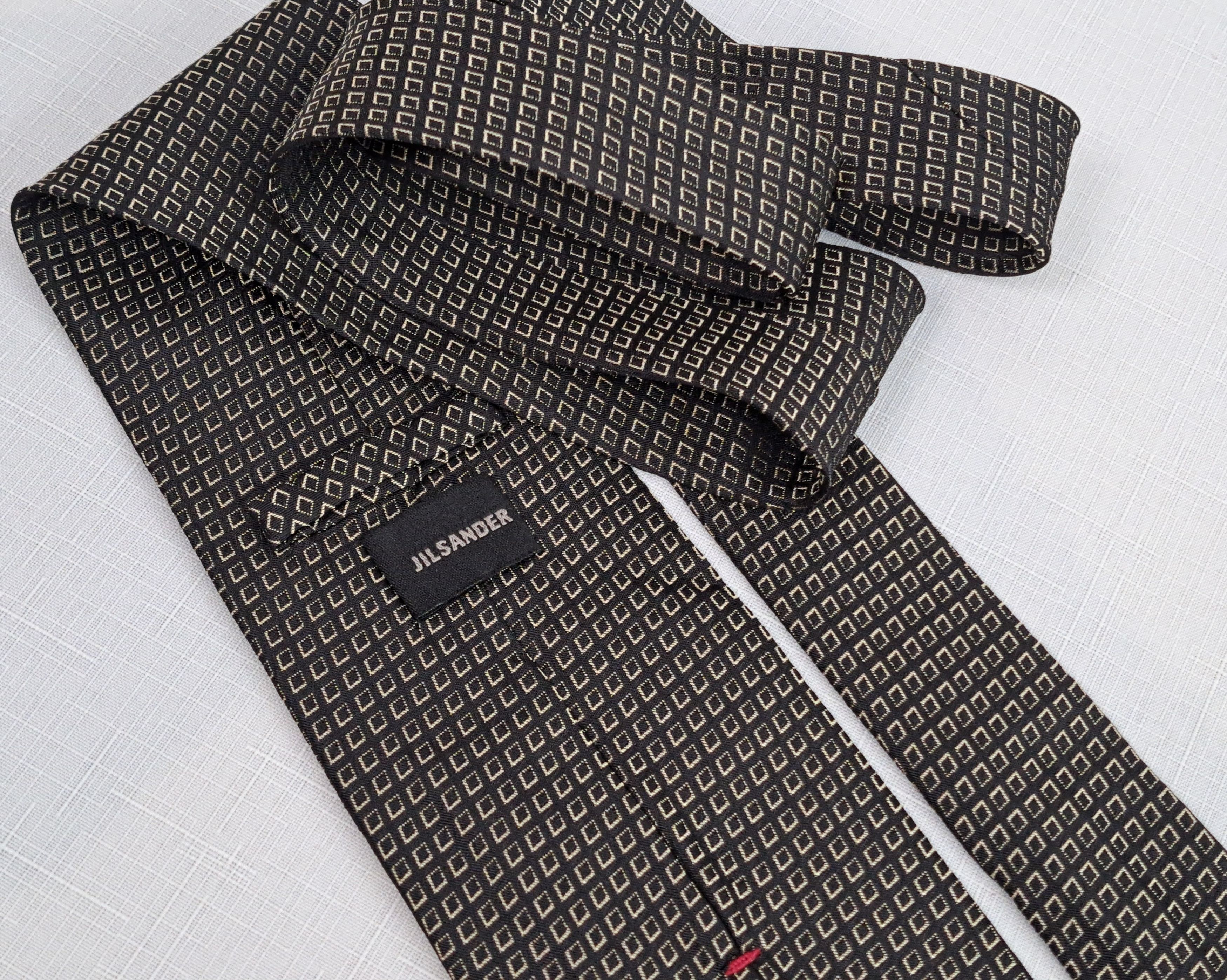 Jil Sander Jil Sander geometric pattern silk tie. Size ONE SIZE - 8 Thumbnail