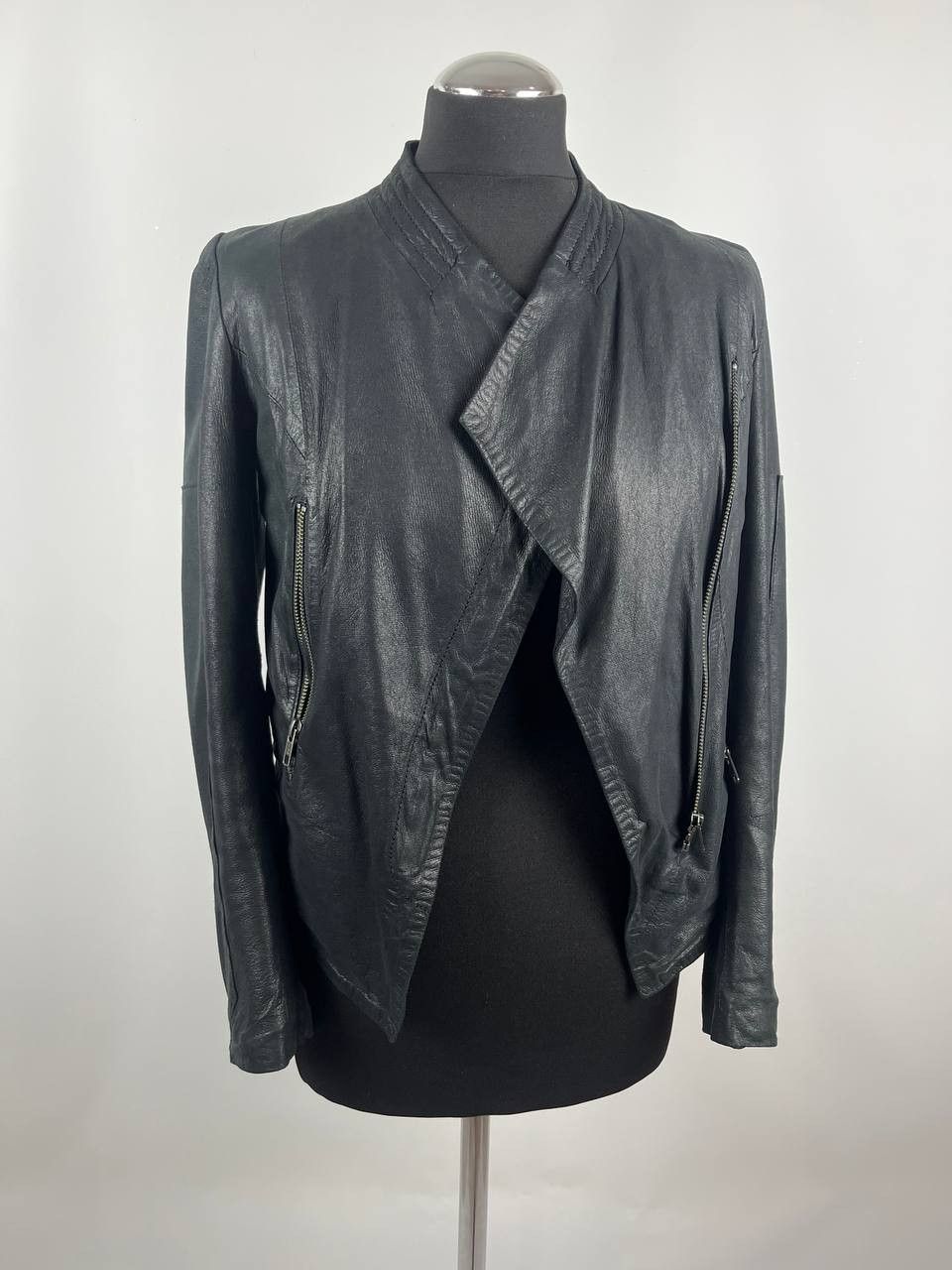 Surface To Air Rare Surface To Air x Kim Gordon Leather Biker Jacket Size XS / US 0-2 / IT 36-38 - 1 Thumbnail