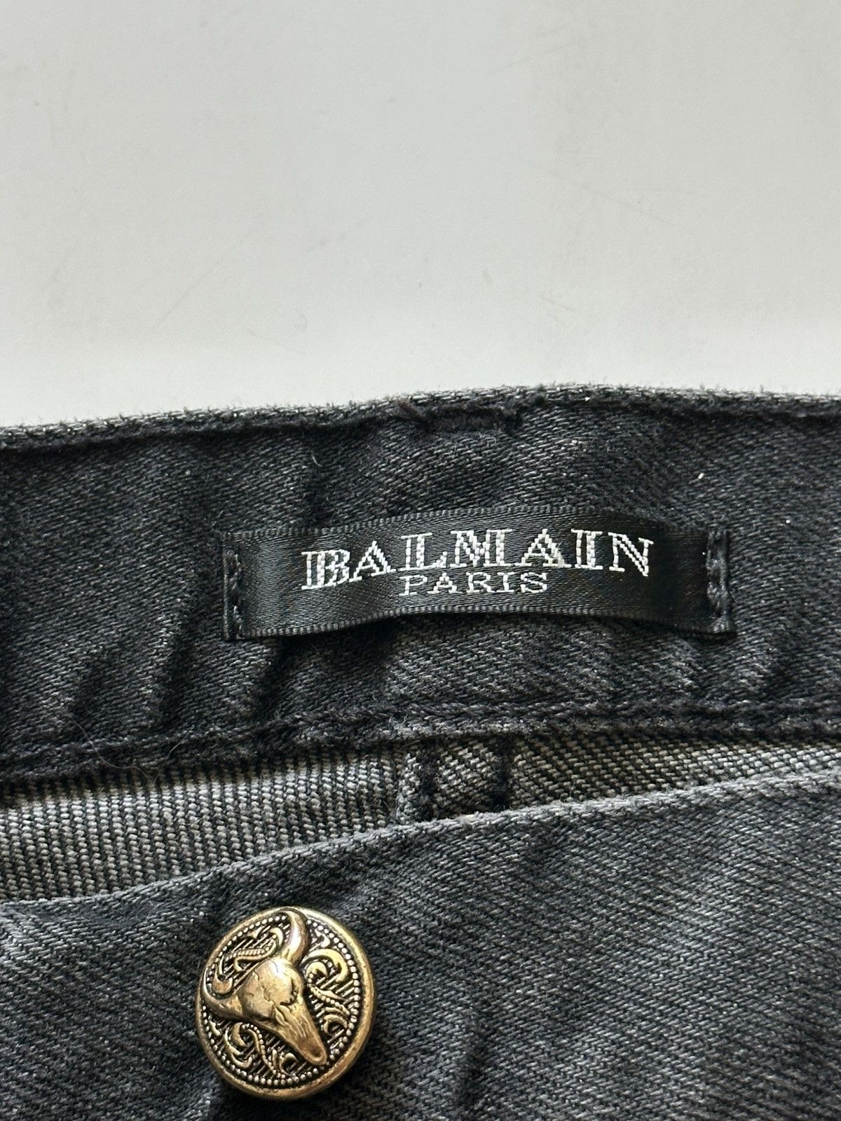 Balmain BALMAIN Decarnin SS2011 Distressed Skinny Gray Denim Jeans Size US 29 - 14 Thumbnail