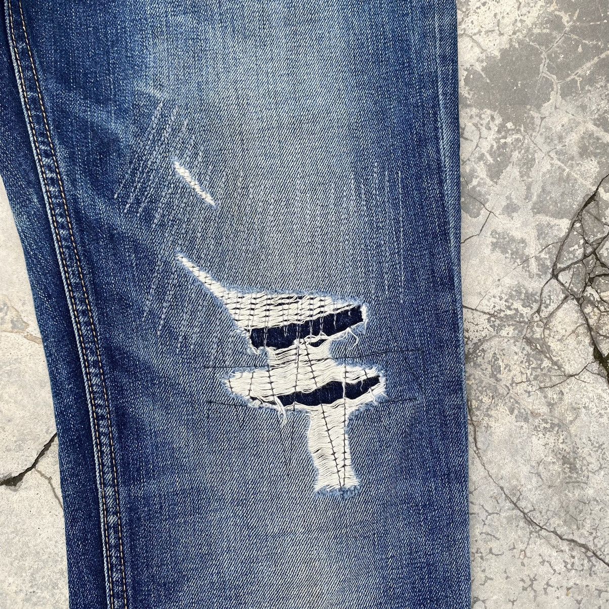 Kim Jones Distressed Jeans Size US 31 - 4 Thumbnail