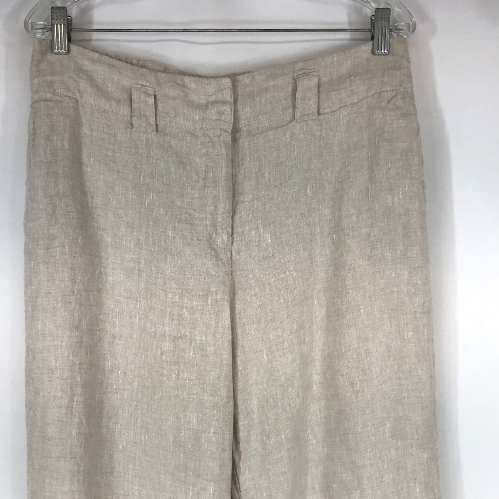 Vintage CHICO'S Women's Beige Linen Casual Pants 8R Size 30" / US 8 / IT 44 - 2 Thumbnail