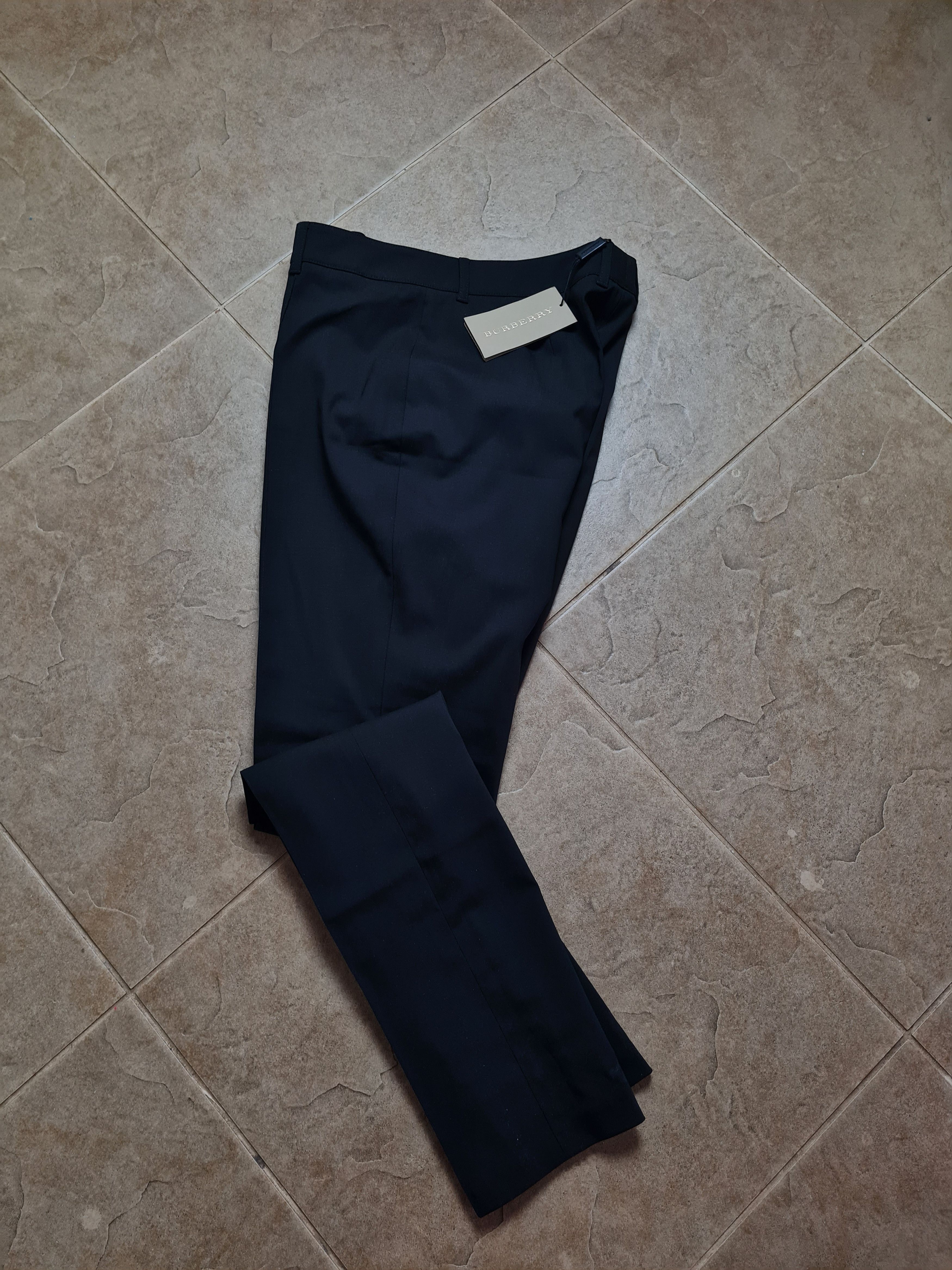 Burberry Vintage Pant Burberry London Wool Black Dress womens Pants Size 32" / US 10 / IT 46 - 1 Thumbnail