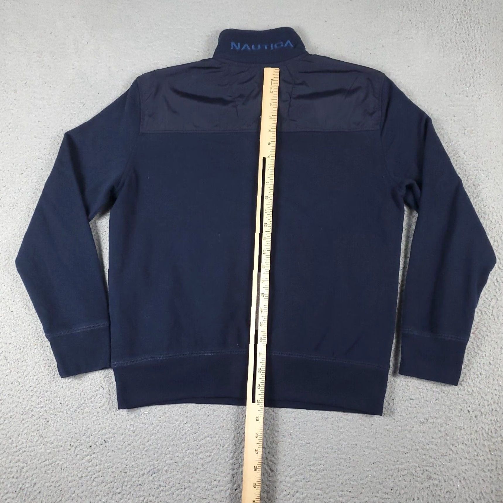 Nautica Nautica Mens Small Blue 1/4 Zip Pullover Fleece Sweater Casual Long Sleeve Cotton Size US S / EU 44-46 / 1 - 6 Thumbnail