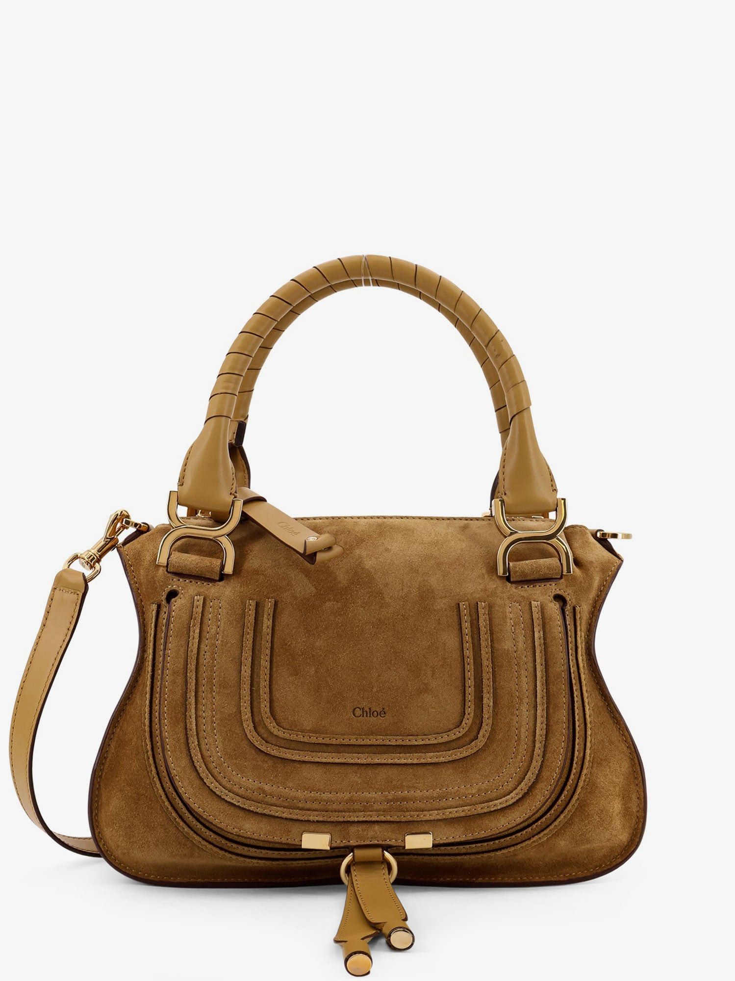 Chloe Marcie Small Suede Shoulder Bag, Women's