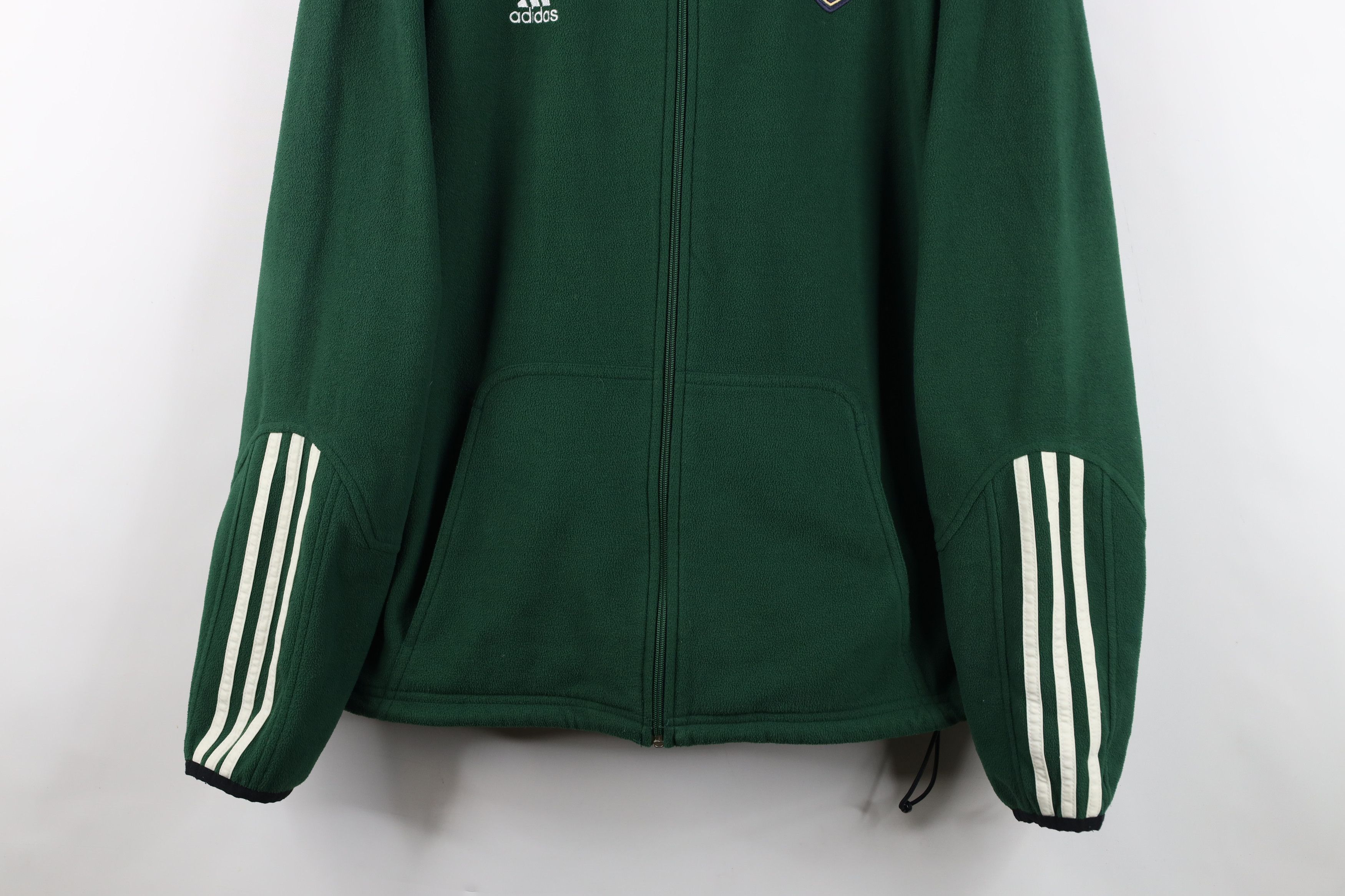 Adidas Vintage Adidas Dame University Full Zip Fleece Jacket Green Size US L / EU 52-54 / 3 - 3 Thumbnail