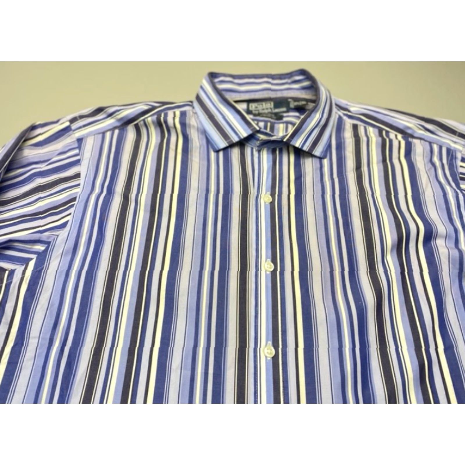 Polo Ralph Lauren Polo Ralph Lauren Shirt Mens XL Blue White Stripe Classic Fit Button Up Size US XL / EU 56 / 4 - 5 Thumbnail