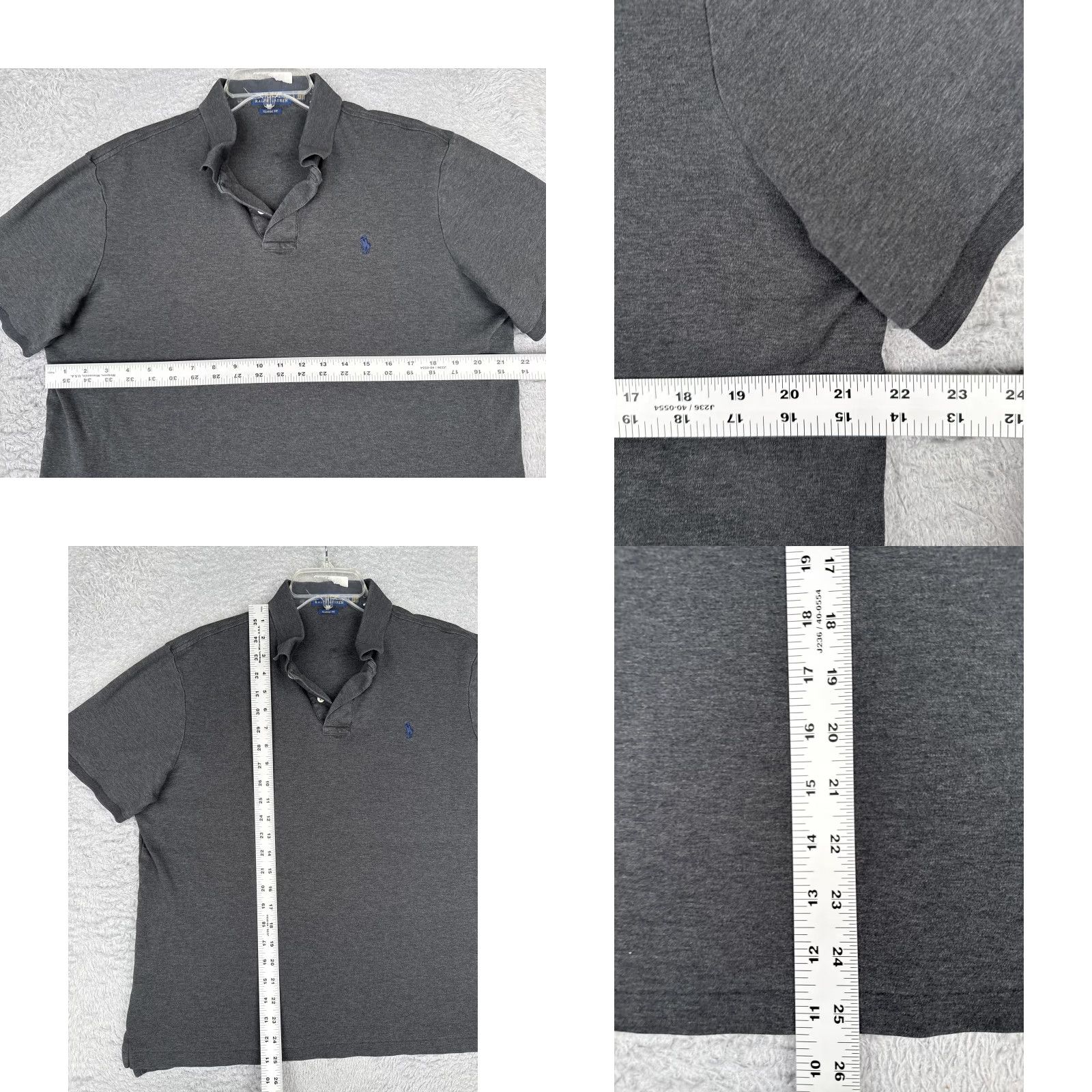 Polo Ralph Lauren Polo Ralph Lauren Polo Shirt Mens Large Gray Classic Fit Cotton Logo Casual Top Size US L / EU 52-54 / 3 - 8 Thumbnail