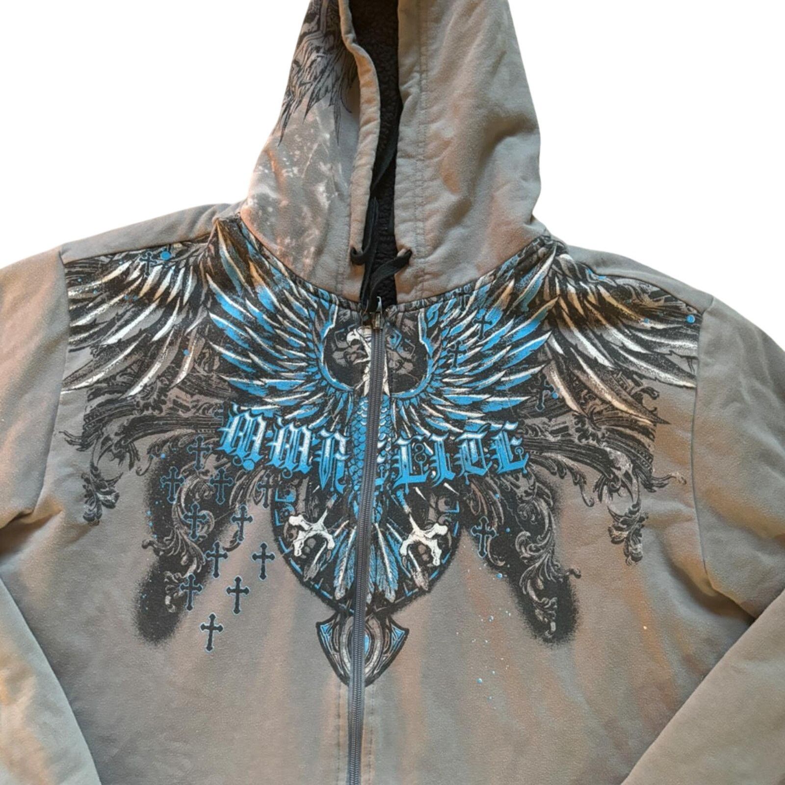 Tapout vintage y2k 2000s MMA Elite zip up hoodie sherpa lined XL Size US XL / EU 56 / 4 - 3 Thumbnail