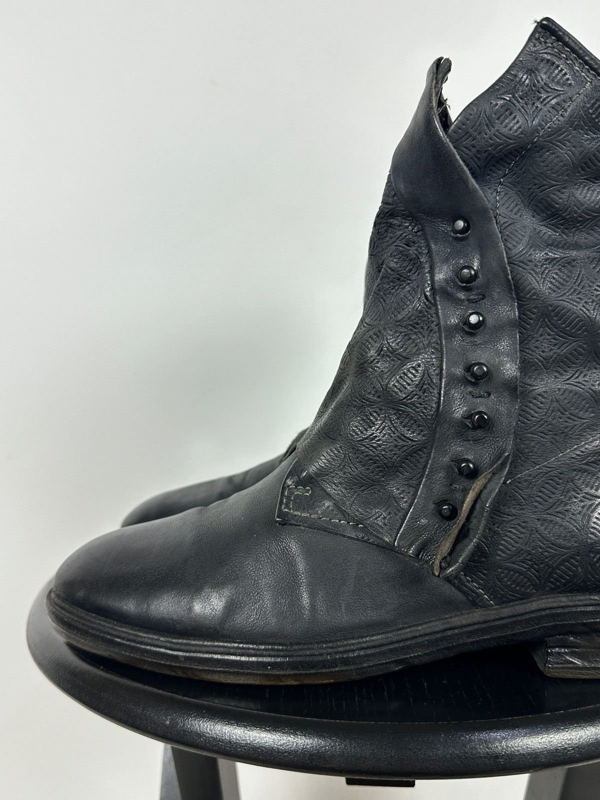 A.S.98 A.S.98. Airstep Black Leather Biker Gothic Ankle Boots Size US 9 / IT 39 - 13 Thumbnail