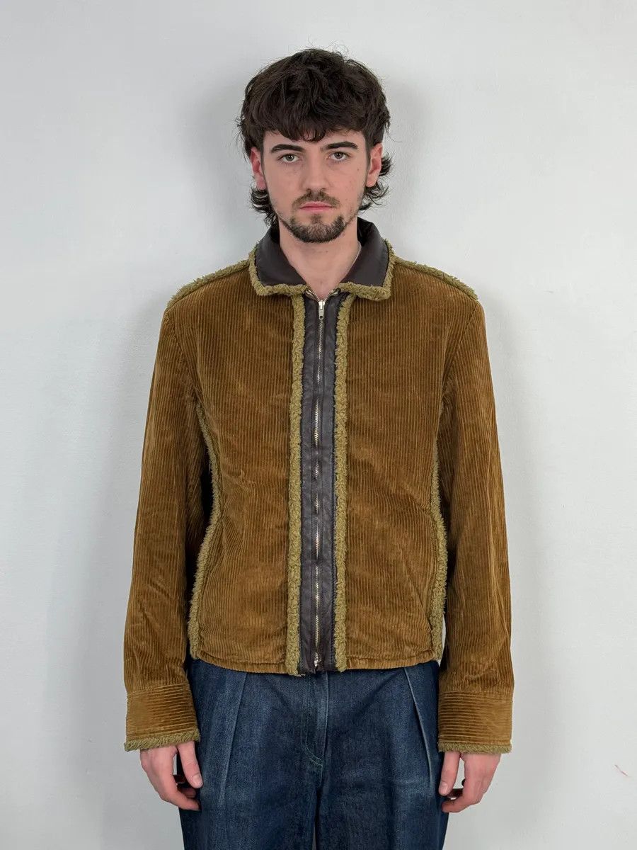 Dolce & Gabbana AW2005 Dolce & Gabbana Beige Velvet & Brown Shearling Leather Hybrid Jacket Size US M / EU 48-50 / 2 - 1 Thumbnail