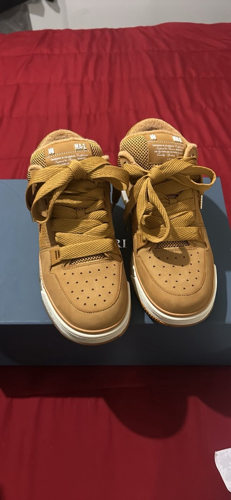Amiri Amiri NUBUCK MA-1 “Wheat” Size US 12 / EU 45 - 11 Thumbnail