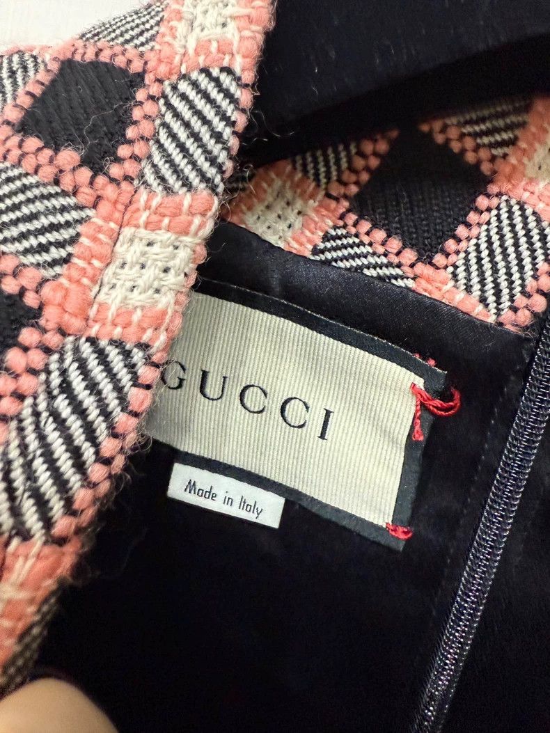 Gucci Gucci Tweed plaid gold button wool dress 2503-Nextarrow Size XS / US 0-2 / IT 36-38 - 4 Thumbnail