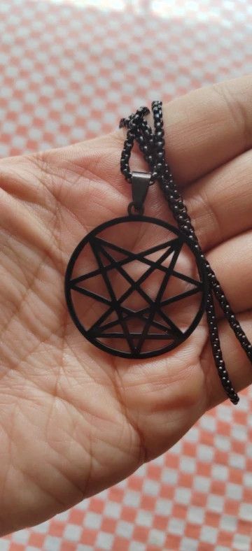Jewelry Nine Angles Satan Hidden Pendant Necklace Emblem Talisman Size ONE SIZE - 1 Thumbnail