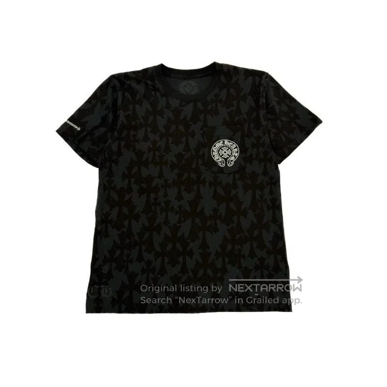 CHROME HEARTS Size M Full dark cross short sleeve