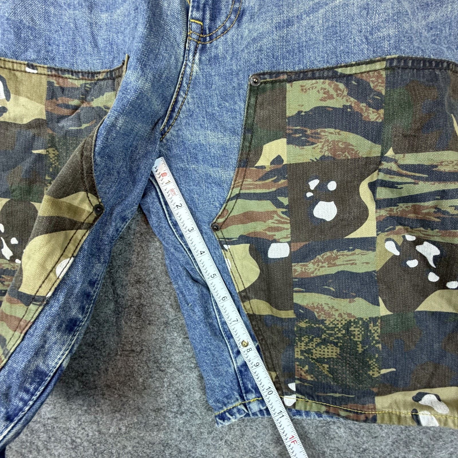 AKOO Vintage Y2K Akoo 99th Bombardier Jean Shorts Mens 42 Camo Size US 42 / EU 58 - 5 Thumbnail