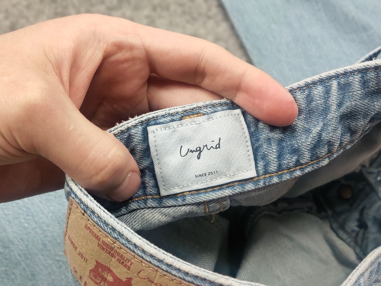 Japanese Brand Ungrid 2114071 Vintage Japan Wide Leg Baggy Distressed Jeans Size 26" / US 2 / IT 38 - 15 Thumbnail
