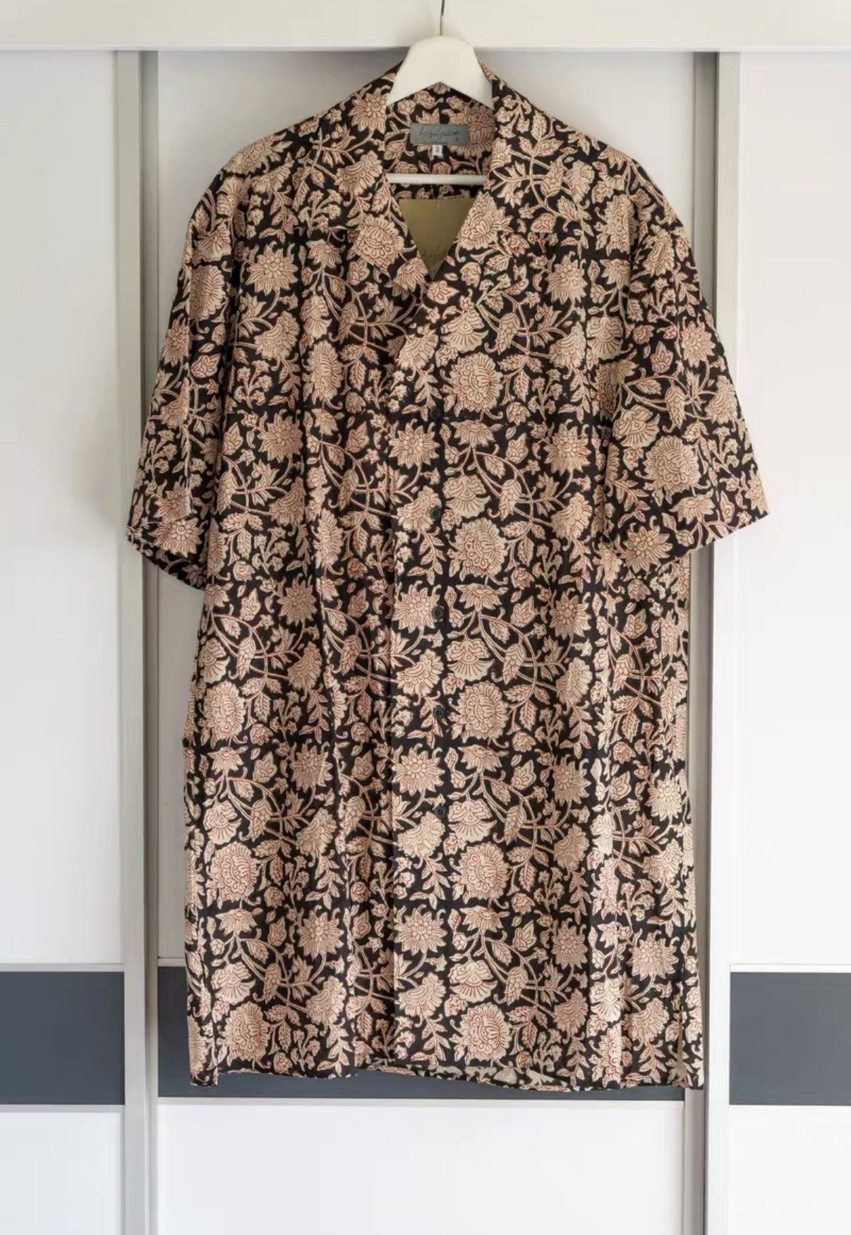 Yohji Yamamoto Yohji Yamamoto All-Over Floral Print Short Sleeve Shirt K4 Size US L / EU 52-54 / 3 - 1 Thumbnail