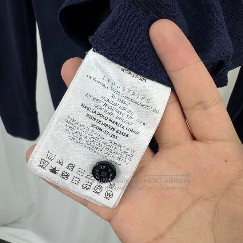 Moncler Moncler Embroidered Logo Long Sleeve Polo. Size US L / EU 52-54 / 3 - 6 Thumbnail