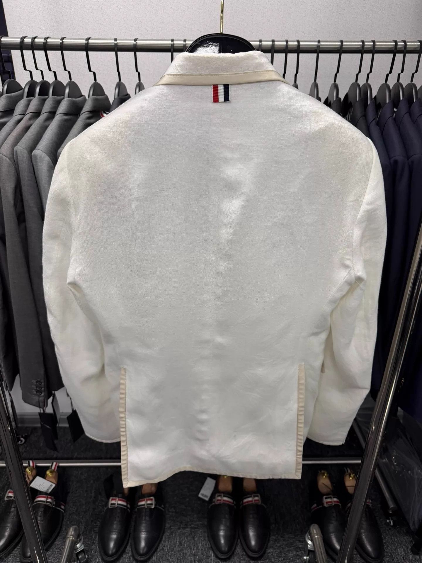 Thom Browne Thom Browne Men's Linen Suit Jacket White Rare Size US S / EU 44-46 / 1 - 2 Thumbnail