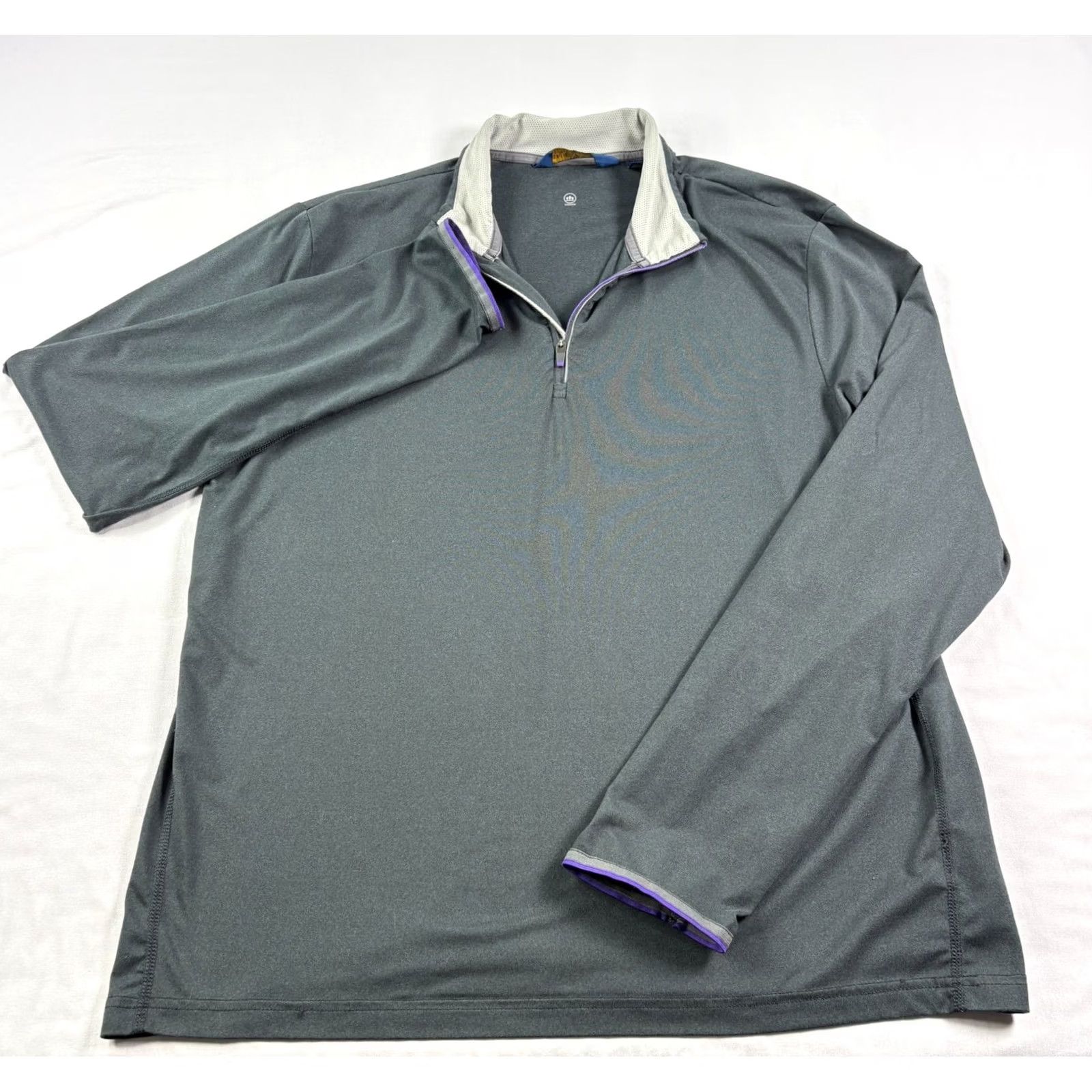 Polo Ralph Lauren Vintage Polo Ralph Lauren Golf Sweatshirt Mens L Gray 1/4 Zip Pullover Stretch Logo Mock Neck Long Sleeve Solid Pattern Golf Size US L / EU 52-54 / 3 - 2 Thumbnail
