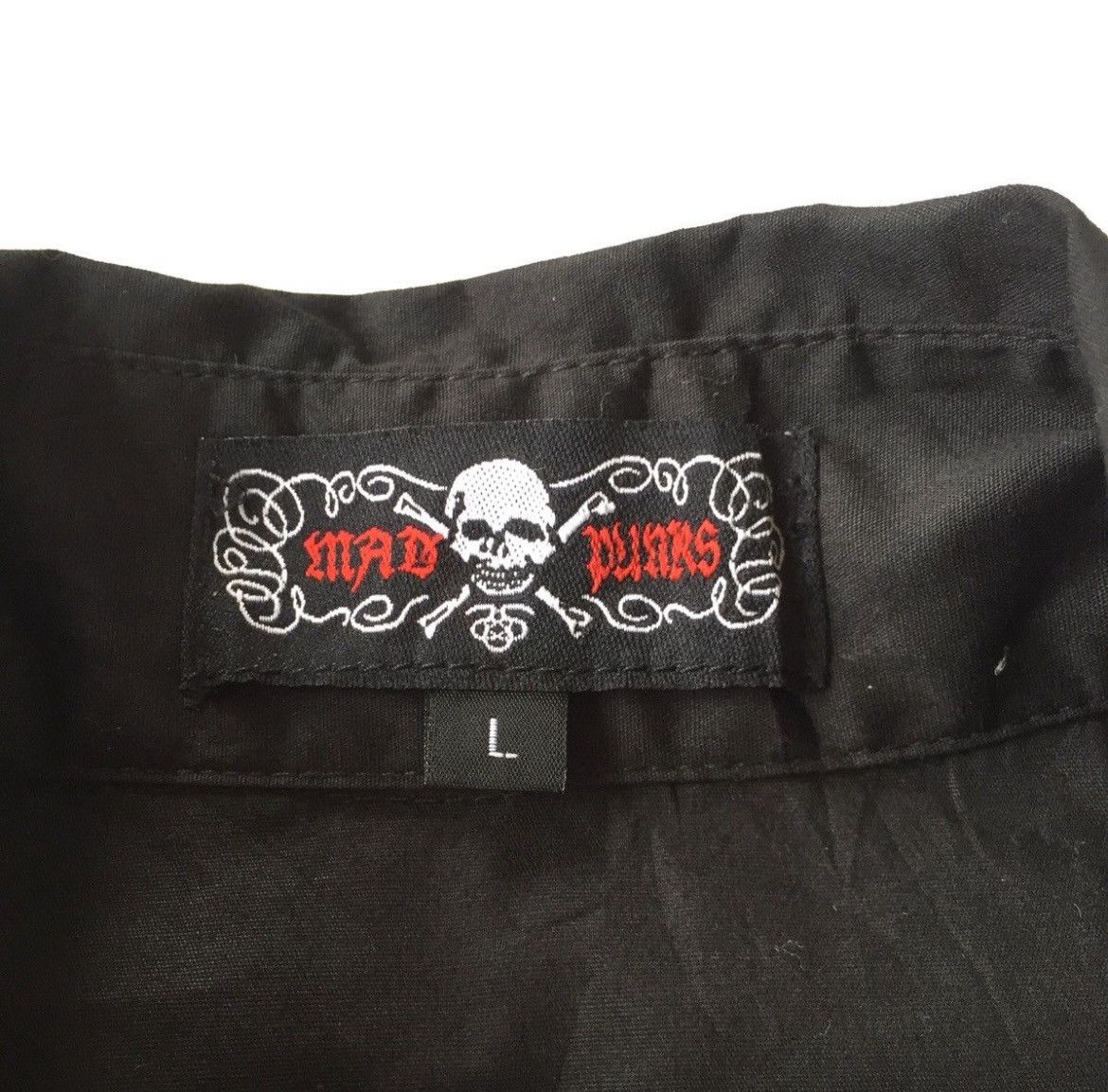 If Six Was Nine Mad Punk 🇯🇵 Skull Zipper Joint Arm Goth B/D Shirt Size US M / EU 48-50 / 2 - 9 Thumbnail