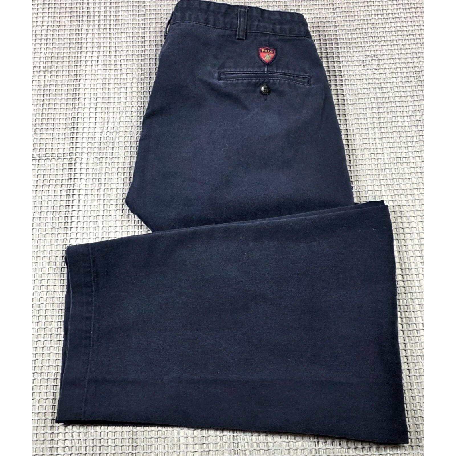 Polo Ralph Lauren VINTAGE Polo Ralph Lauren Pants Mens 38x32 Classic Navy Pleated Twill 90s Golf City Boy Preppy High Rise Size US M / EU 48-50 / 2 - 2 Thumbnail