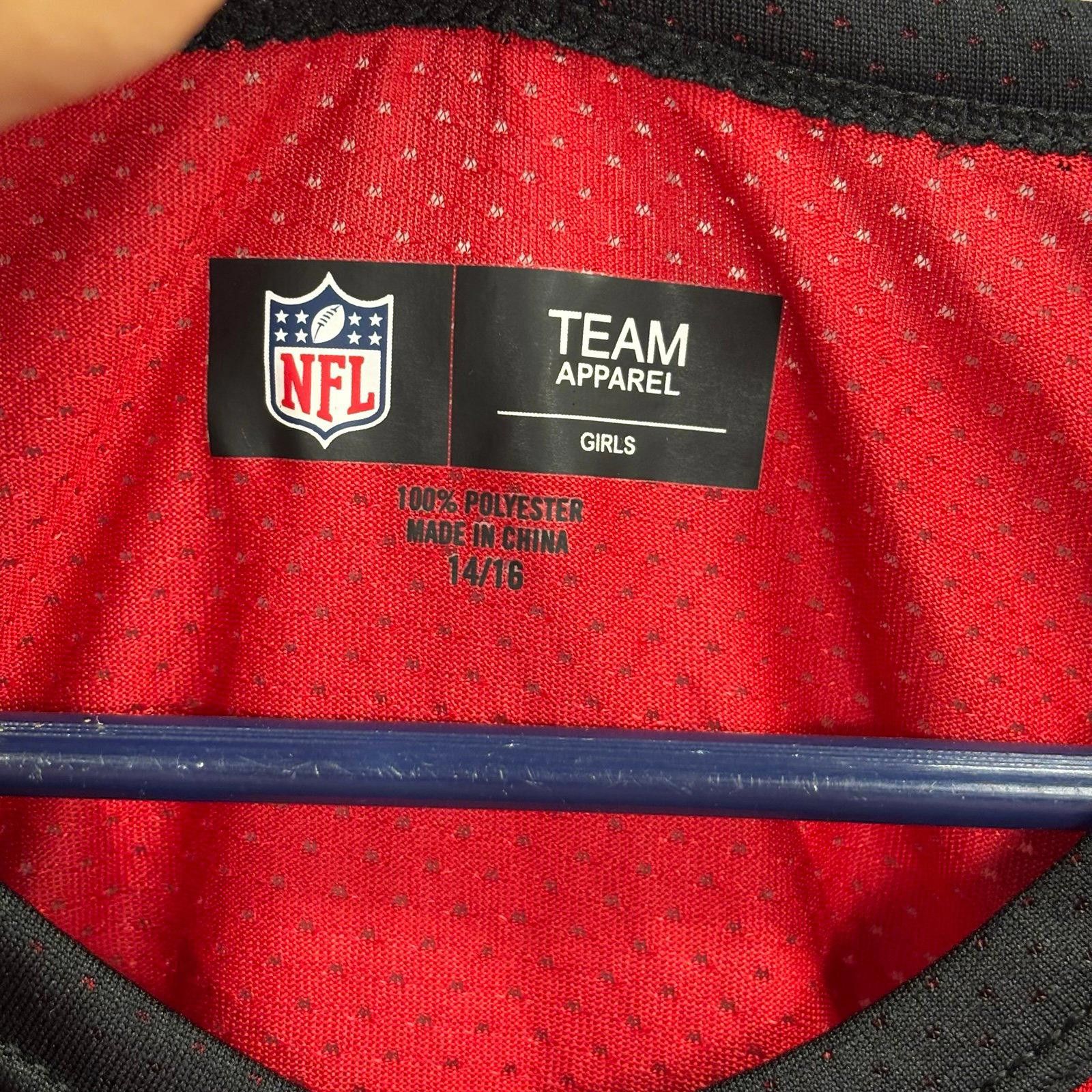 NFL Atlanta Falcons Girls' XL Red Jersey by NFL Team Apparel NWT Size XL / US 12-14 / IT 48-50 - 5 Thumbnail