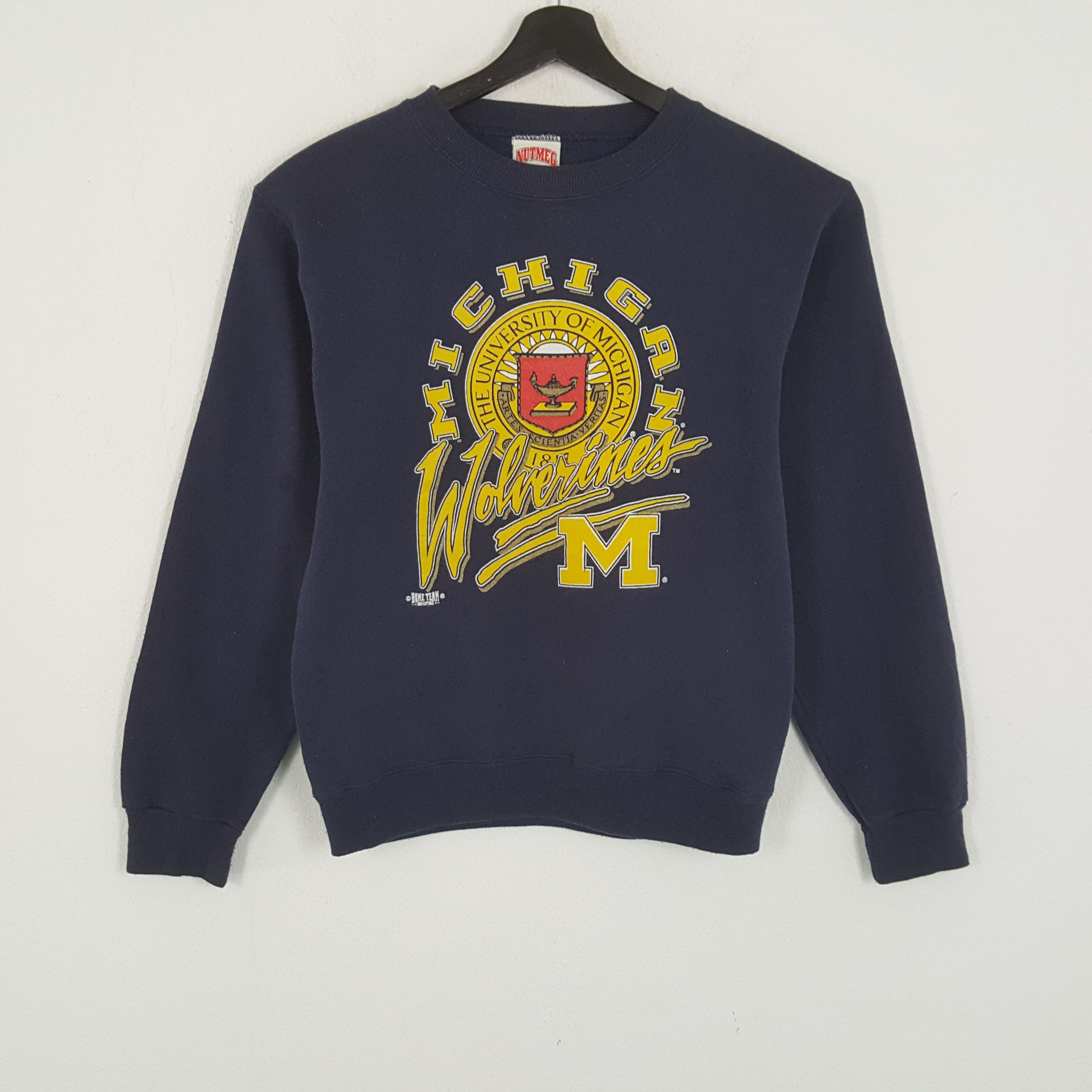 Nutmeg × Vintage UNIVERSITY OF MICHIGAN Wolverines Vintage Sweatshirt Size US S / EU 44-46 / 1 - 1 Thumbnail