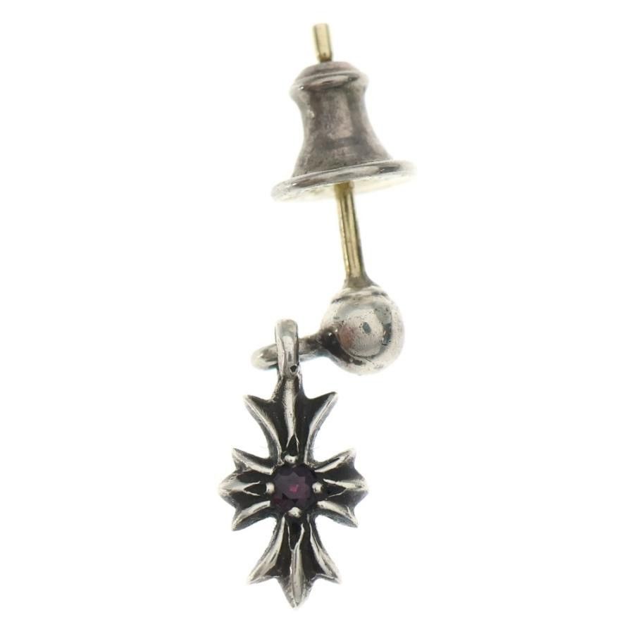 Chrome Hearts Chrome Hearts Ruby Tiny CH Cross Drop Earring Size ONE SIZE - 1 Thumbnail