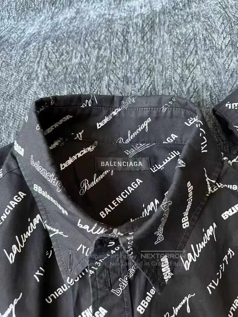 Balenciaga Balenciaga size 37 Full logo shirt Size US M / EU 48-50 / 2 - 3 Thumbnail