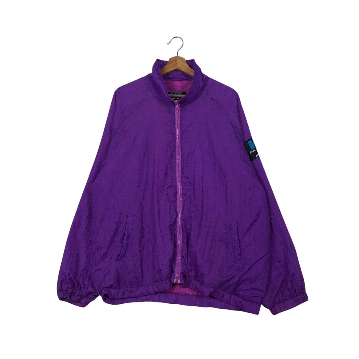 Japanese Brand 📌Vintage Bomber Jacket Rich Purple HIII Fresh Nysc Usa Size US L / EU 52-54 / 3 - 2 Thumbnail