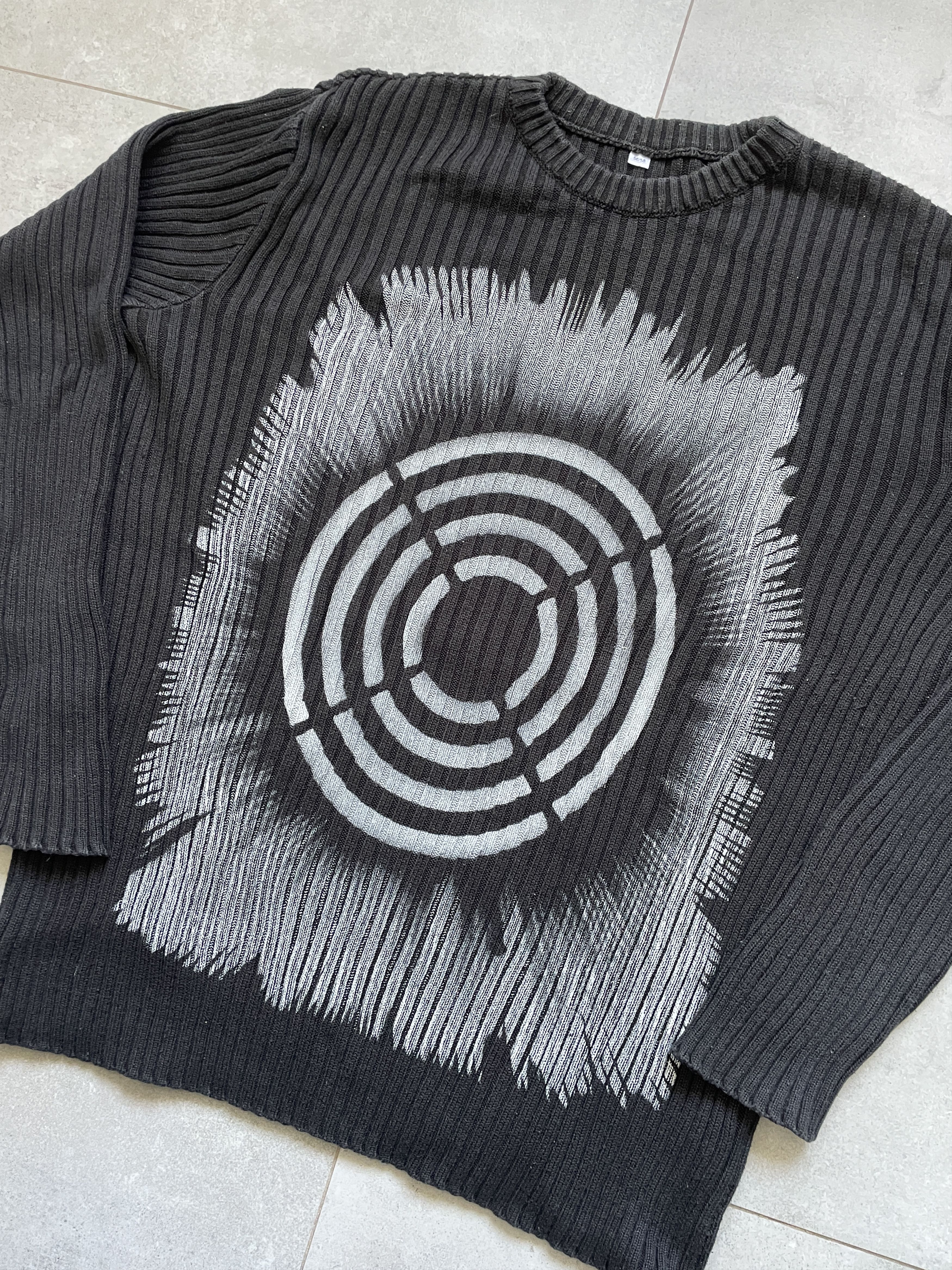 Diesel Y2K DIESEL TYPE BLACK RIBBED JUNYA TYPE SWEATER Size US XL / EU 56 / 4 - 2 Thumbnail
