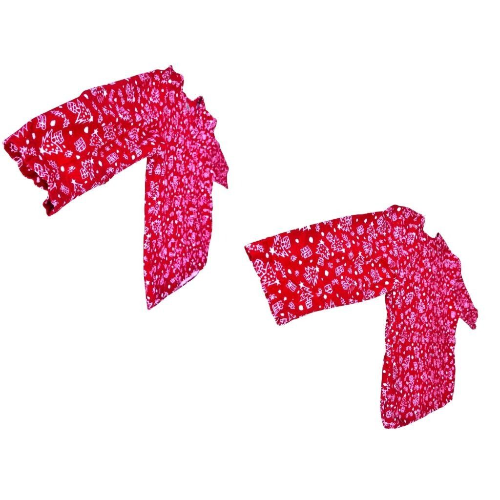 Other Vintage Jennifer Moore Christmas Pajamas Large Red 2 piece F Size 30" / US 8 / IT 44 - 13 Thumbnail