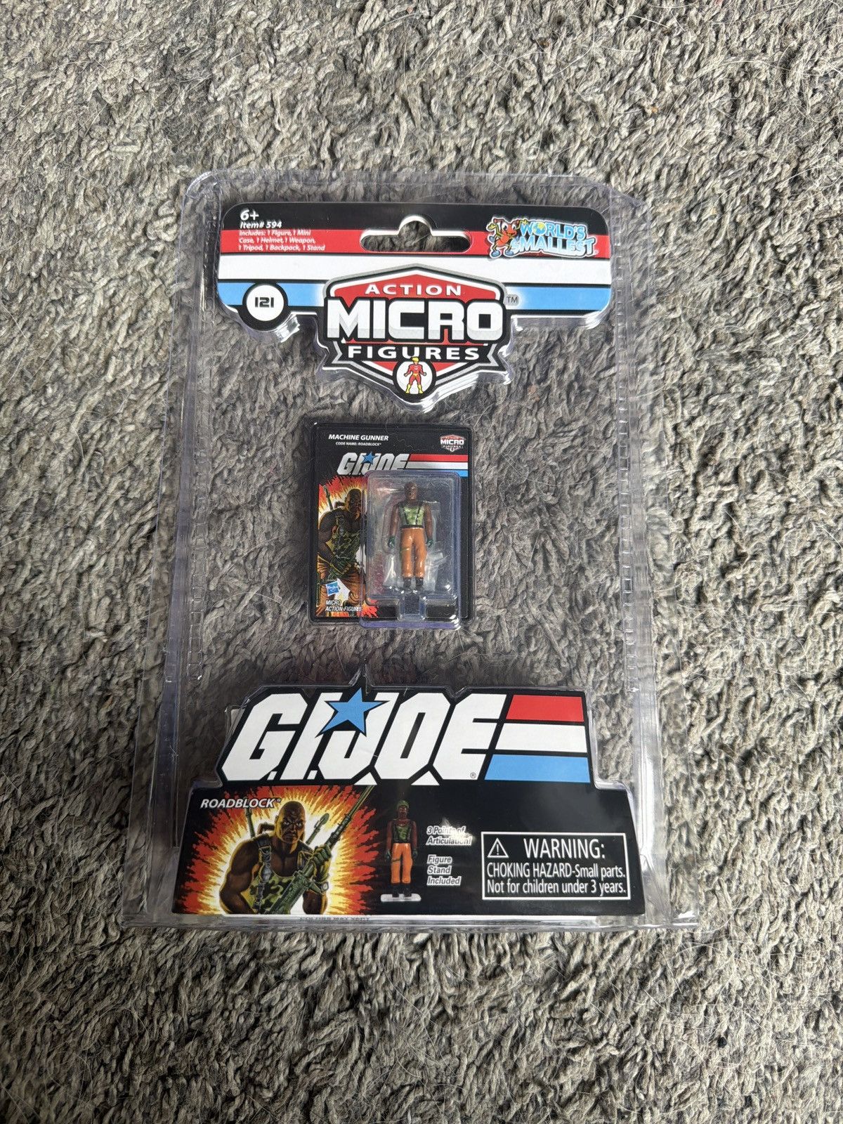 Hypebeast 2021 World’s Smallest G.I. Joe Roadblock Micro Action Figure Size ONE SIZE - 1 Thumbnail