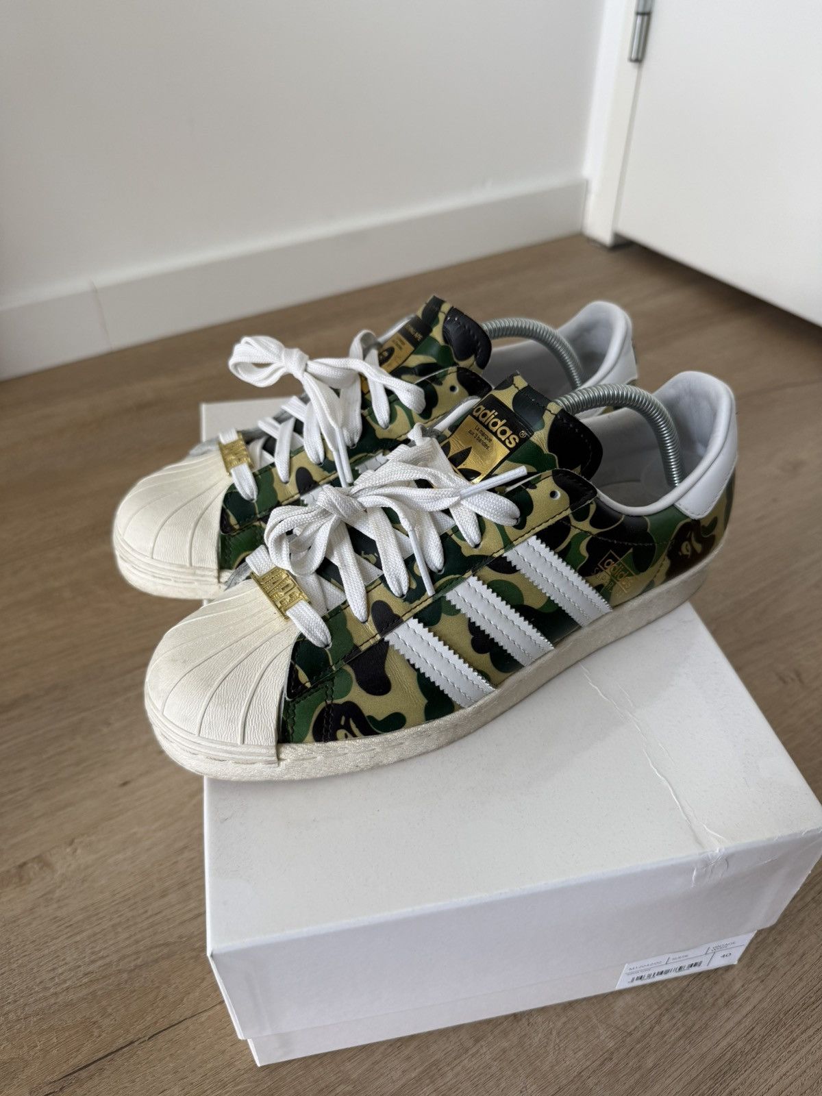 Adidas × Bape Adidas Superstars x BAPE Size US 7 / EU 40 - 1 Thumbnail