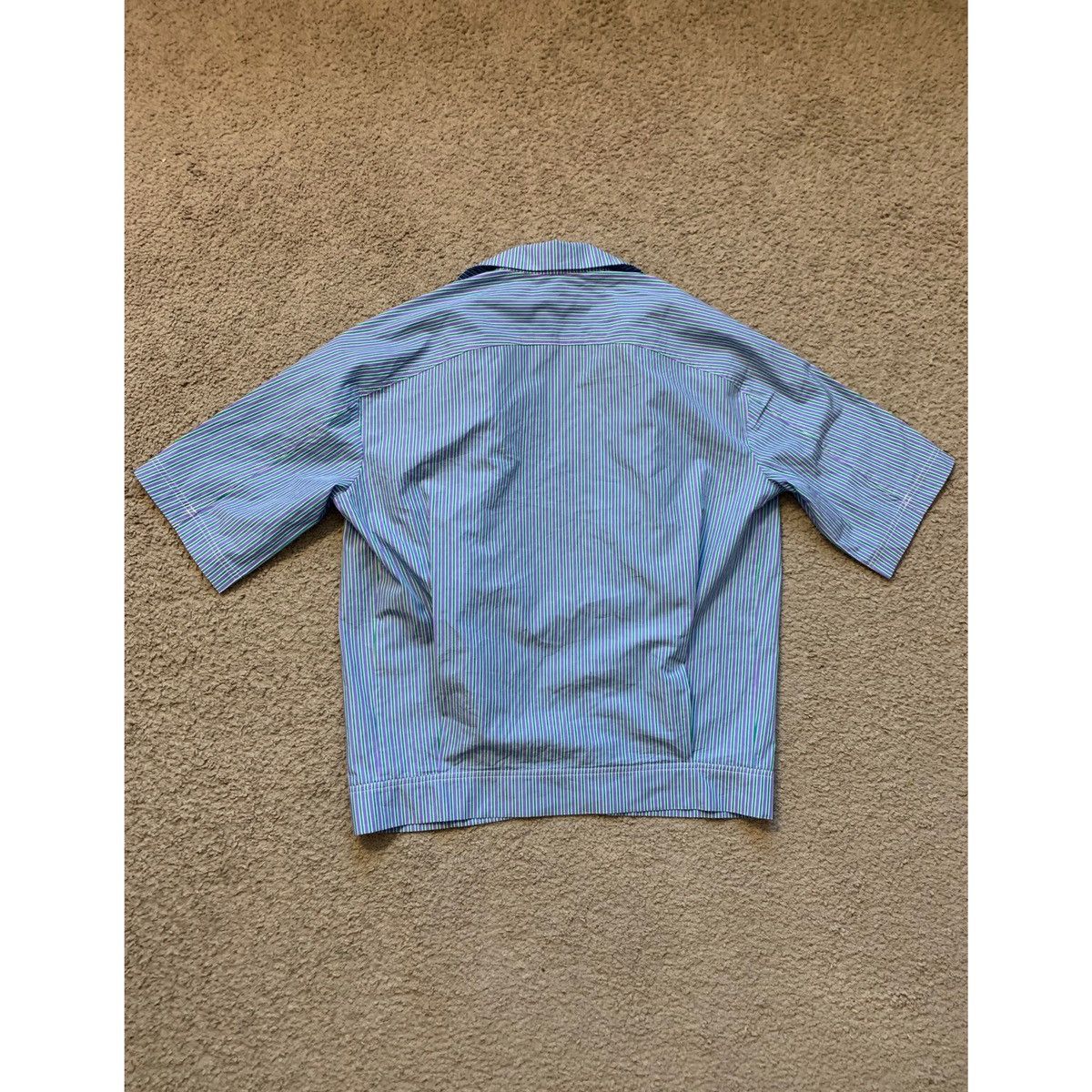 GOETZE GOETZE PLEATED CROPPED STRIPE SHIRT JACKET Size US S / EU 44-46 / 1 - 2 Thumbnail