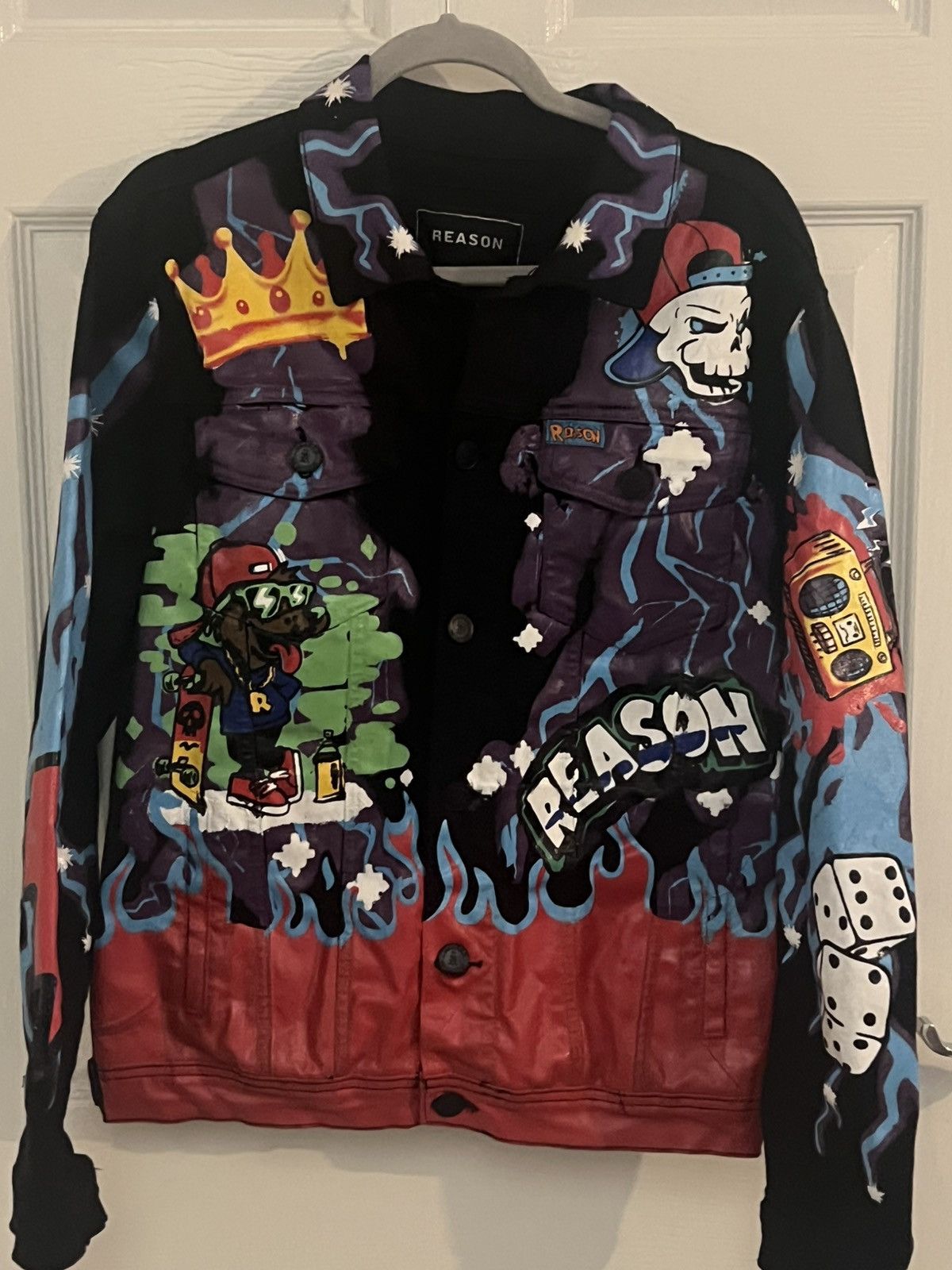 Reason Reason Denim Jacket – Hand Painted / Graphic – Size M Size US M / EU 48-50 / 2 - 1 Thumbnail
