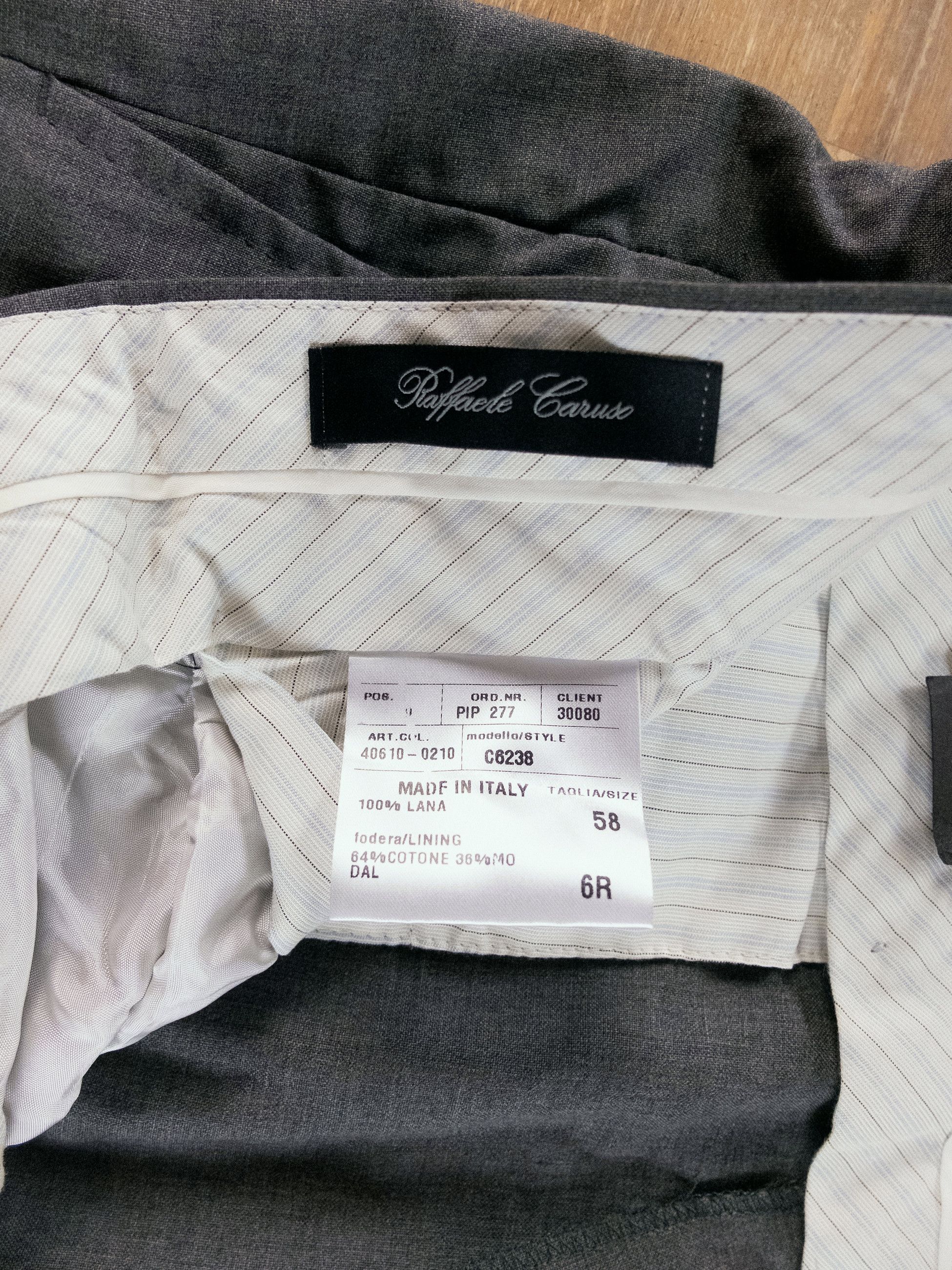 Caruso CARUSO gray wool dress pants trousers with defect 42 / 58 Size US 42 / EU 58 - 8 Thumbnail