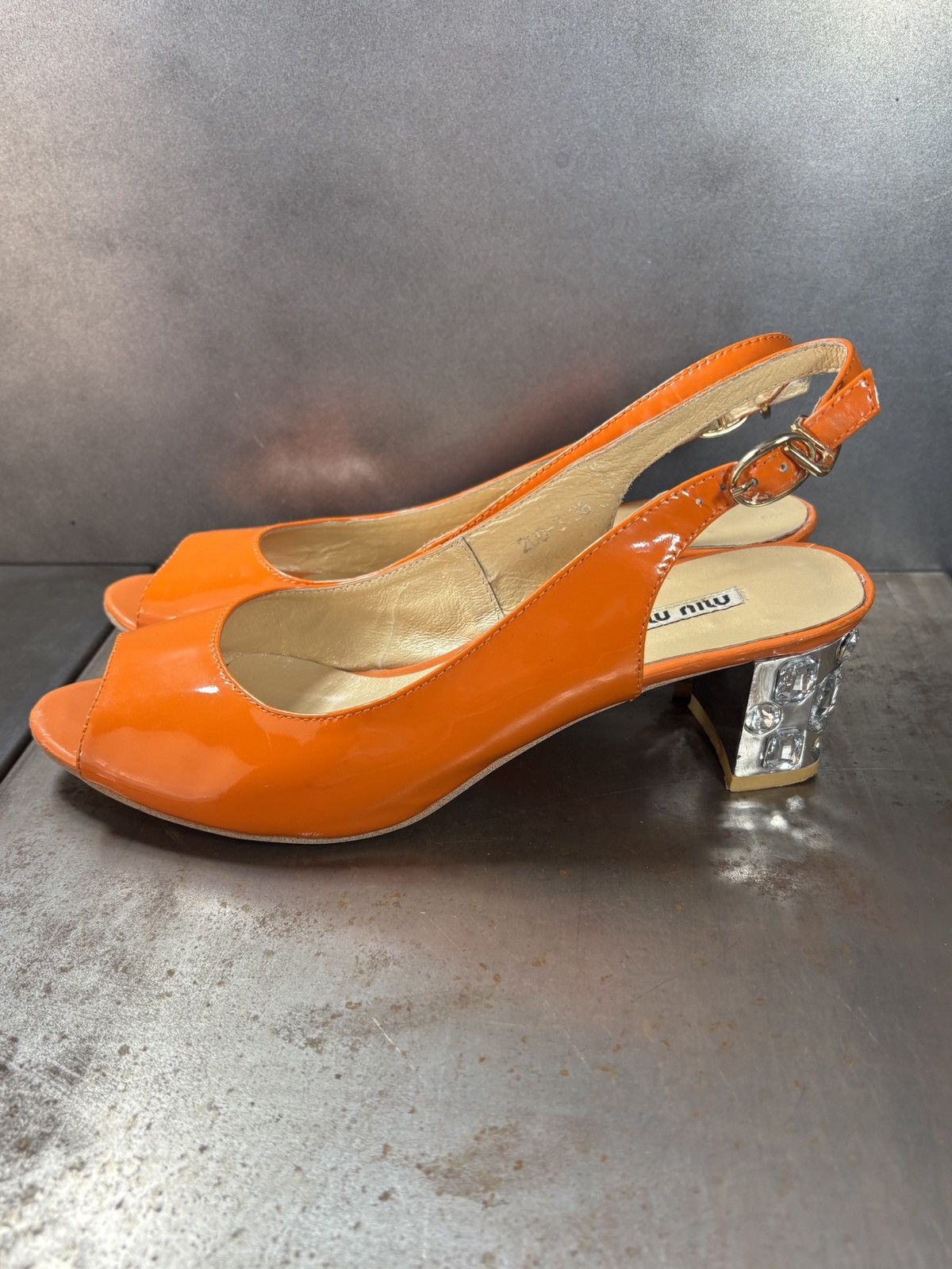 Miu Miu 2011 Miu Miu Heels Patent Leather Jewel Rhinestone Straps Size US 8 / IT 38 - 7 Thumbnail