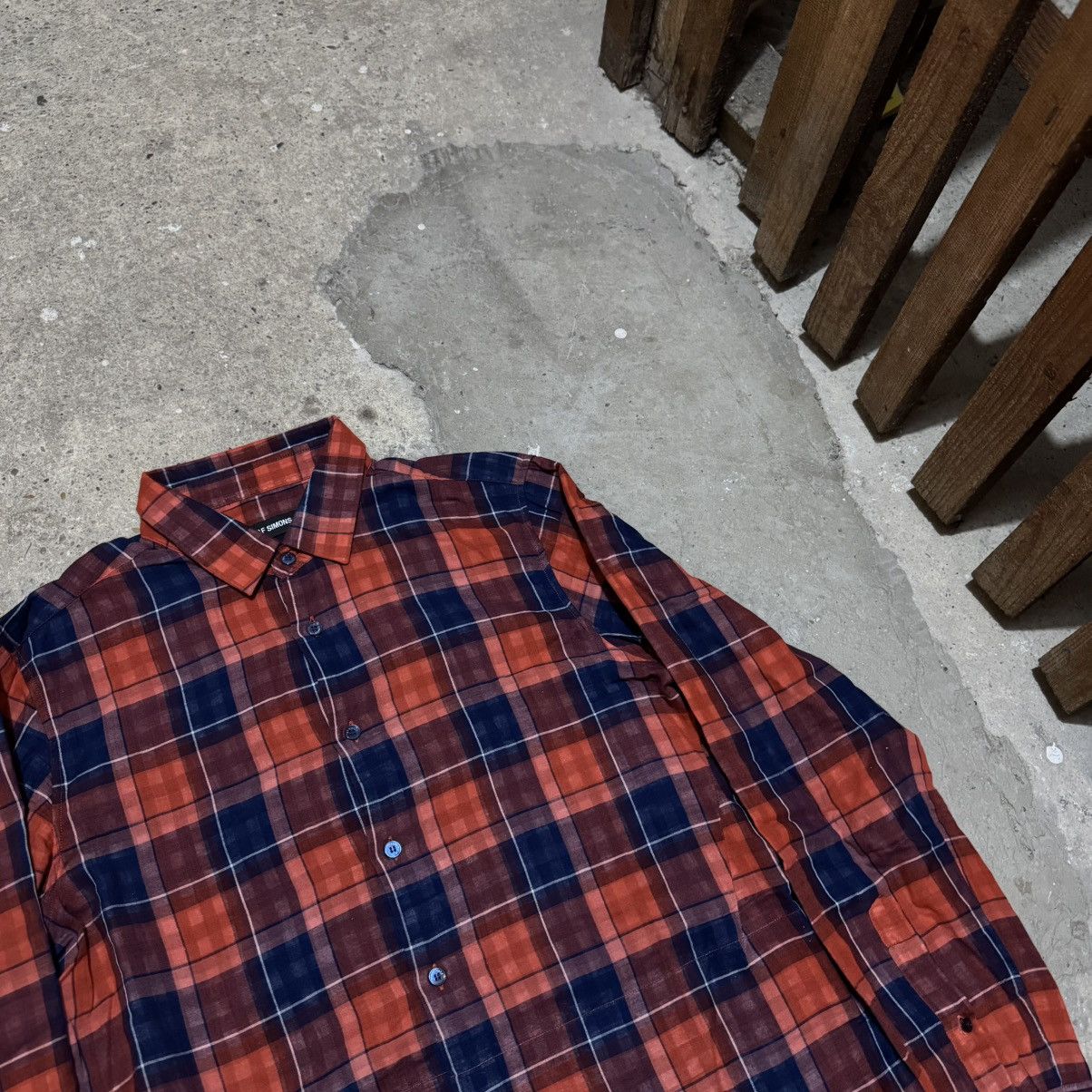 Raf Simons × Vintage Raf simons Double layer flannel shirt bottoms up Size US L / EU 52-54 / 3 - 4 Thumbnail