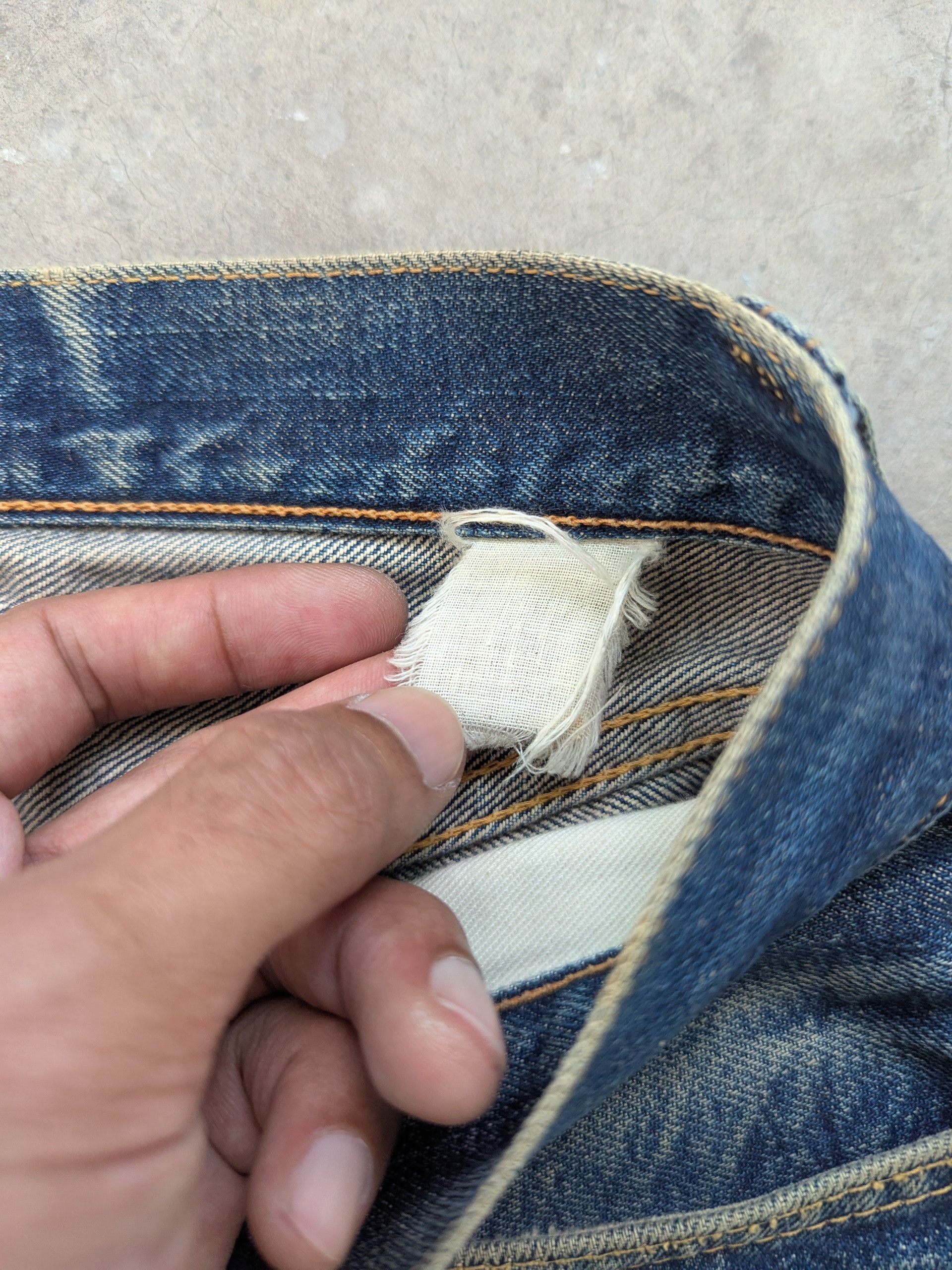 Sugar Cane × Vintage Vintage 90s Sugar Cane Selvedge Distressed Denim Size US 34 / EU 50 - 17 Thumbnail
