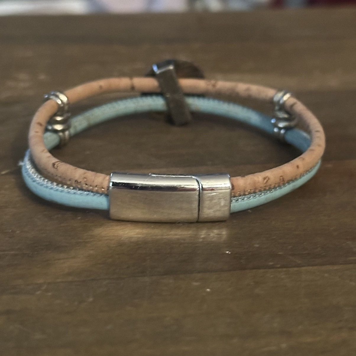 Other Blue and white pattern charm double cork band bracelet Size ONE SIZE - 5 Thumbnail