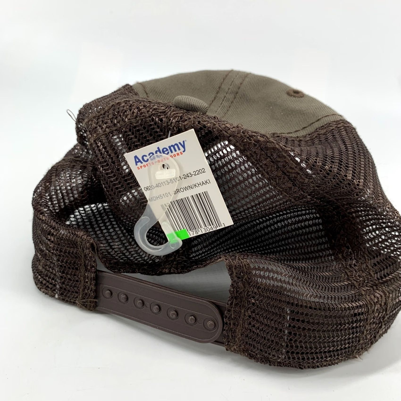 Vintage Academy Trucker Hat Men's Brown Khaki One Size New Adjustable Polyester Solid Sports Style Hat Size ONE SIZE - 3 Thumbnail