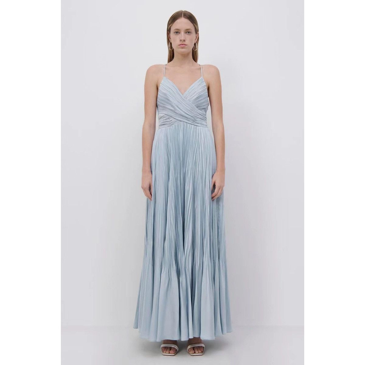 image of Jonathan Simkhai Streaming Blue Maxi Dress, Women's (Size Small)