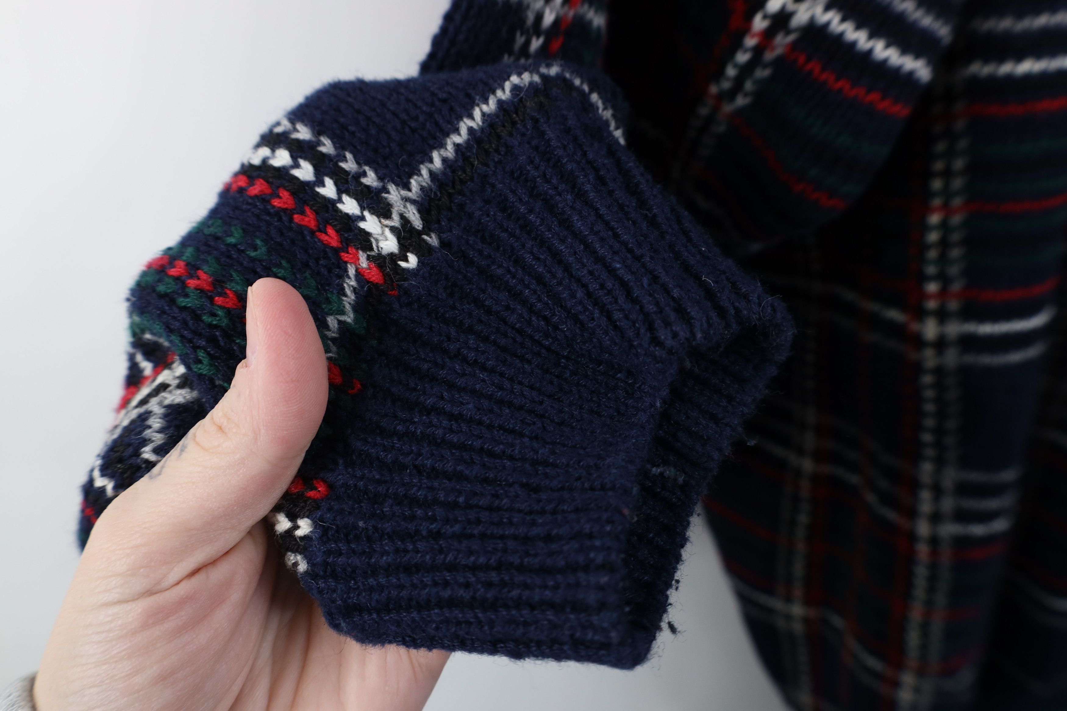Vintage Vintage 90s Streetwear Baggy Fit Knit Crewneck Sweater Plaid Size US XL / EU 56 / 4 - 7 Thumbnail