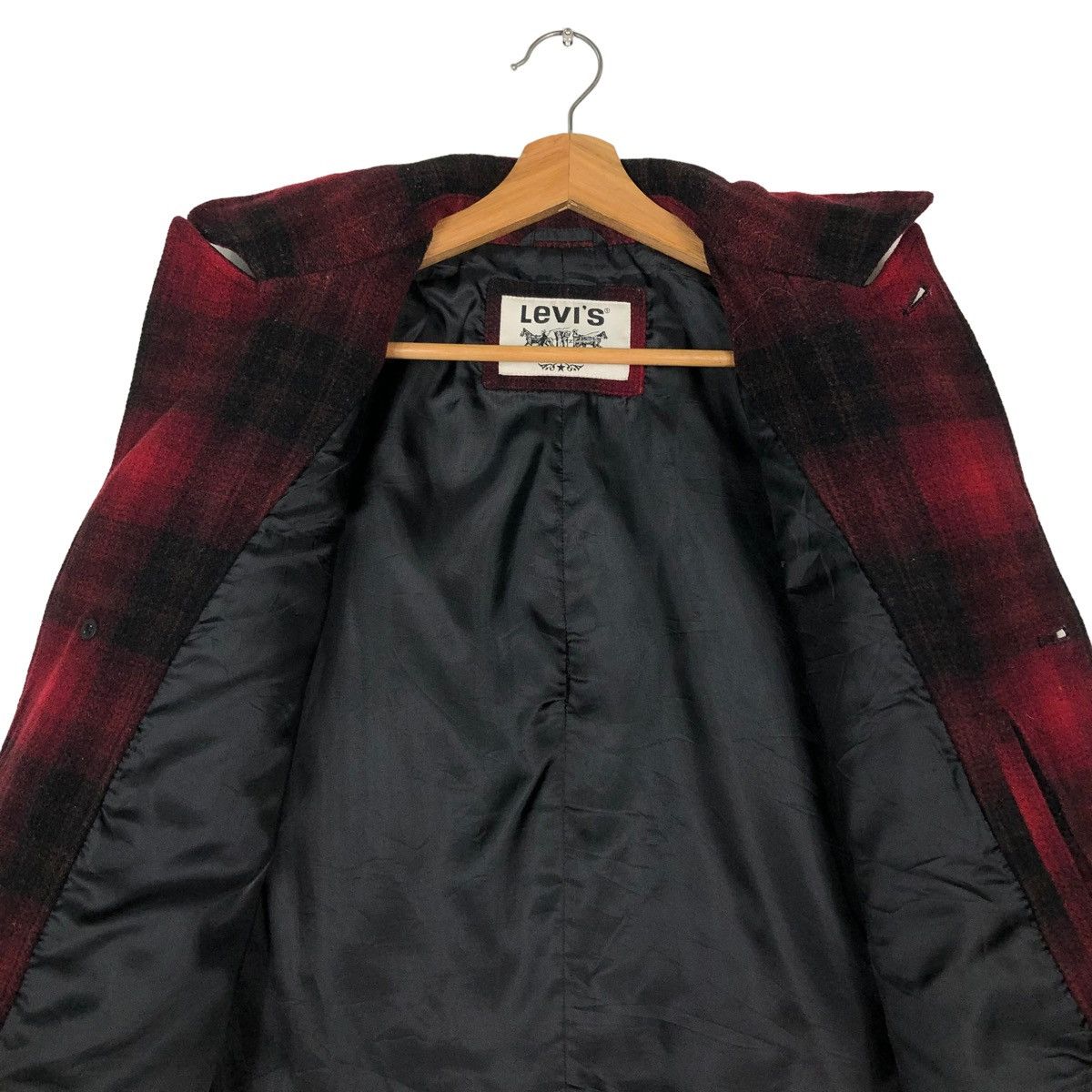 Japanese Brand 🔥VINTAGE LEVI FLANNEL WOOL JACKET TARTAN DESIGN PUNK STYLE Size US M / EU 48-50 / 2 - 14 Thumbnail