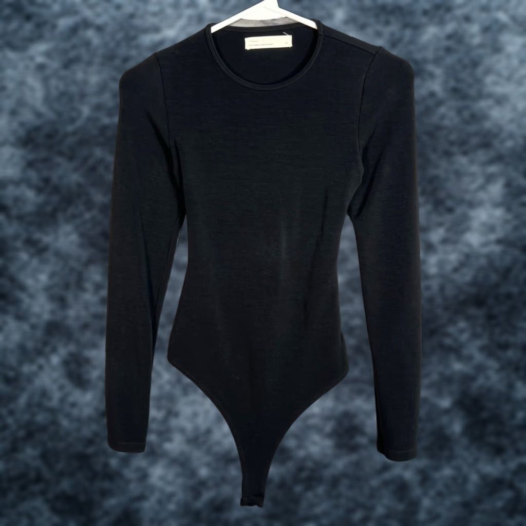 Oak + Fort VINTAGE Oak & Fort Womens Small Black Long Sleeve Bodysuit Size S / US 4 / IT 40 - 1 Thumbnail