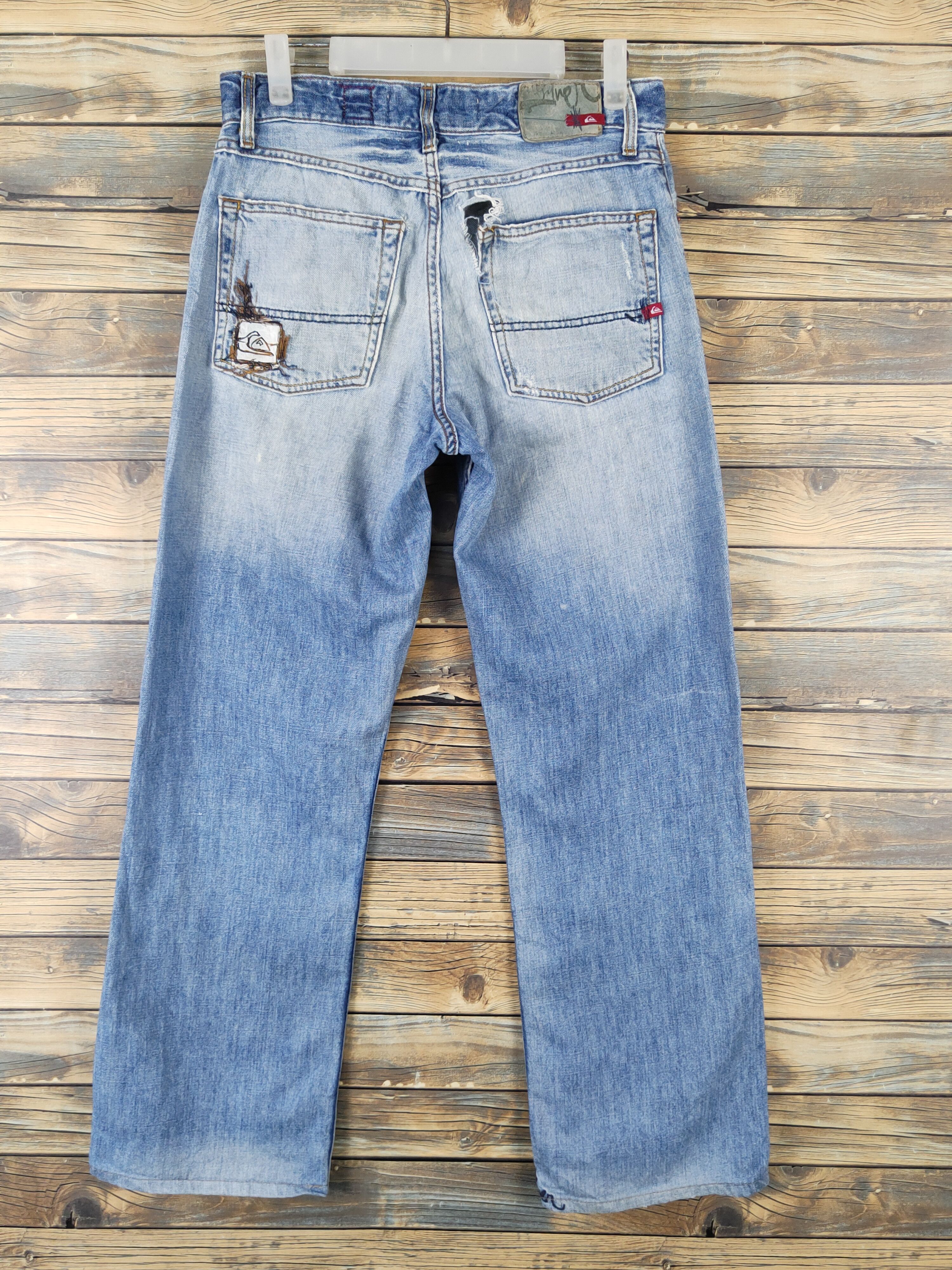 Quiksilver Quicksilver Blue Distressed Ripped denim Jeans #W1967 Size US 30 / EU 46 - 8 Thumbnail
