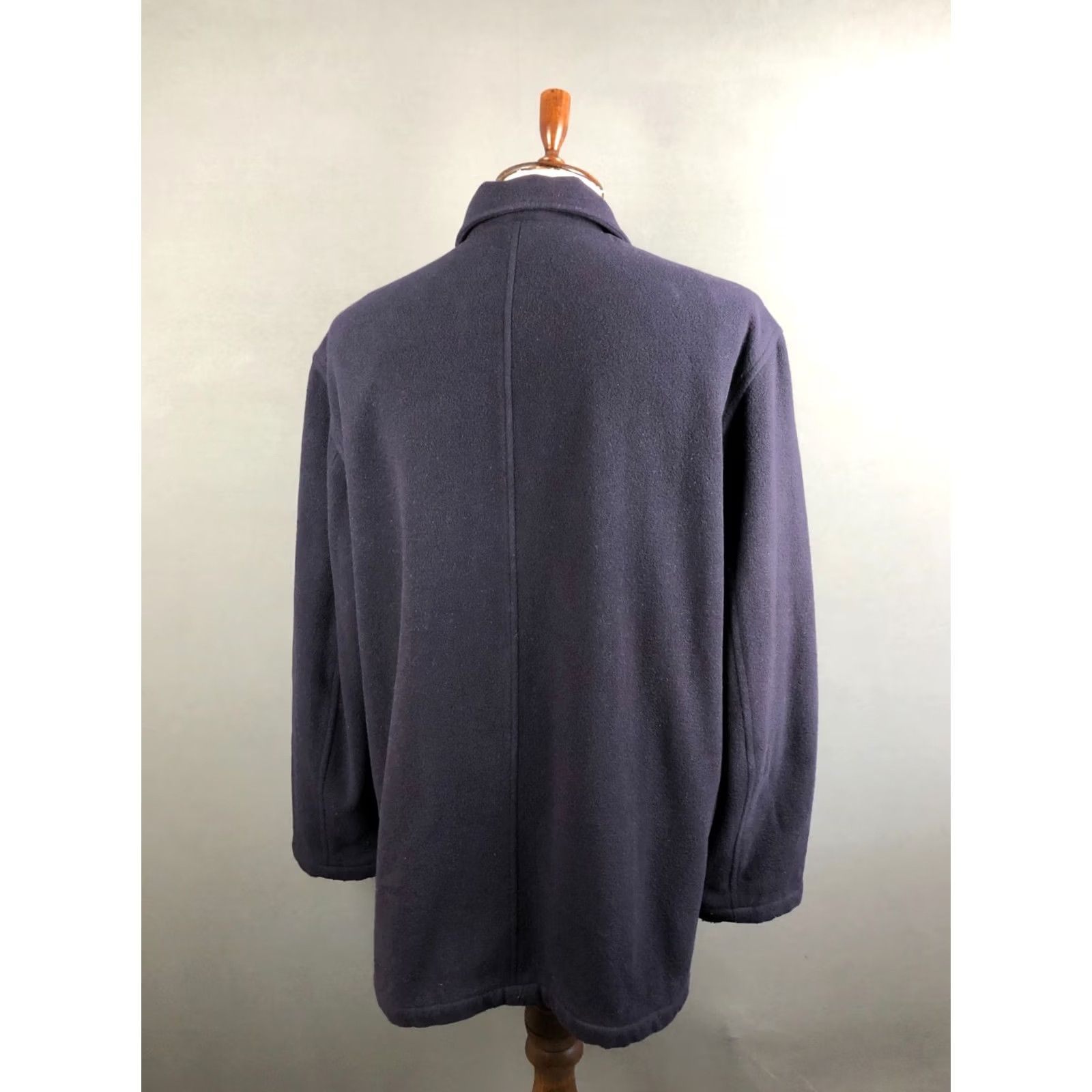 Ralph Lauren Ralph Lauren Coat Mens XL Dark Blue Wool Blend Overcoat Solid Two-Way Zipper Button Zip Lined Pocketed Mid-Length Casual Jacket/Coat Size US XL / EU 56 / 4 - 3 Thumbnail